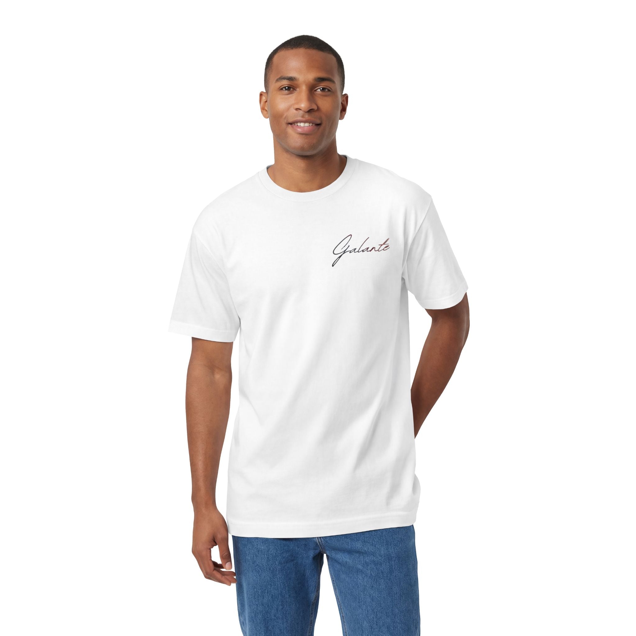 OVERSIZED Fallen Angel Graphic Tee — Vintage Script Chest Logo & Dramatic Back Print