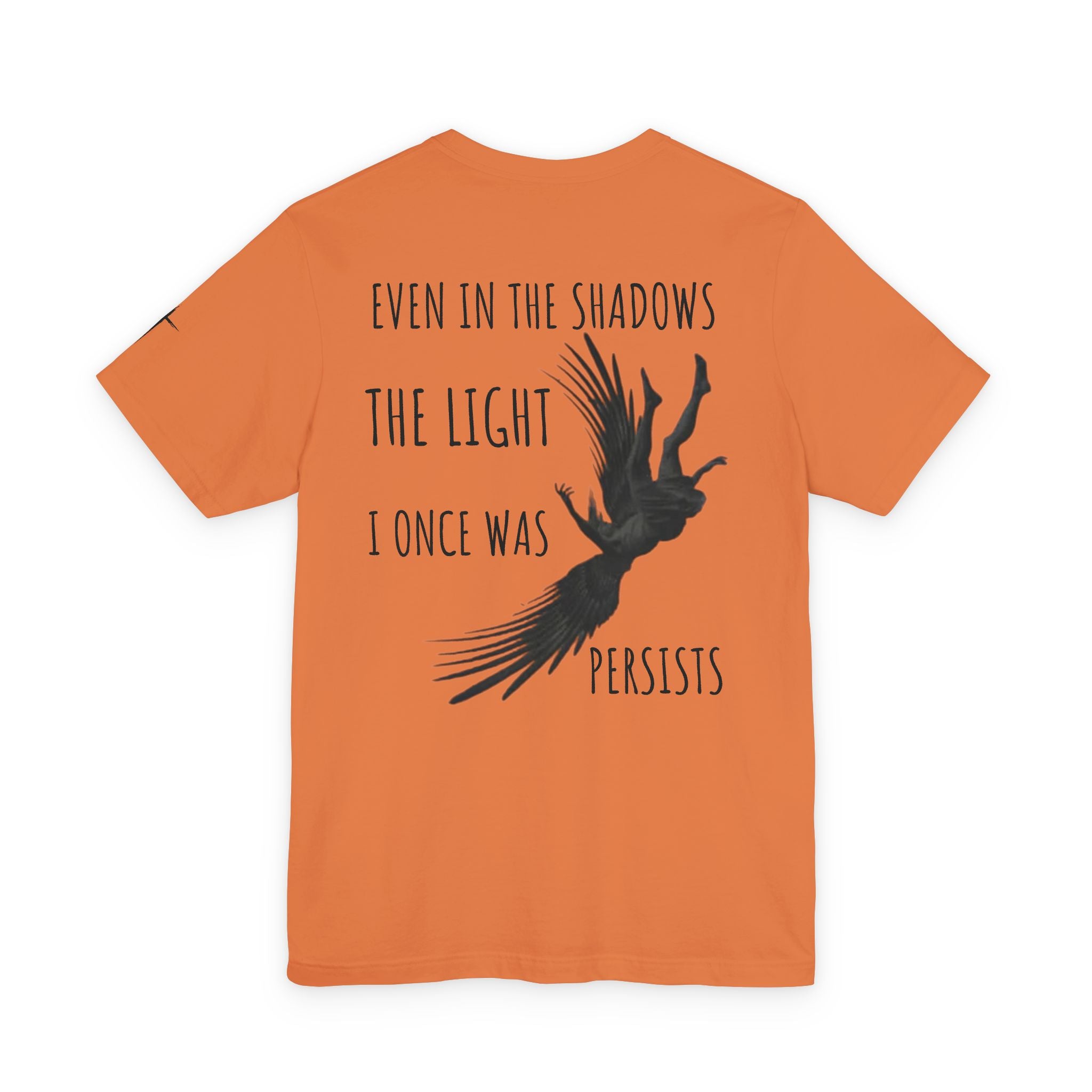 T-Shirt — "Even In The Shadows The Light I Once Was Persists" Raven Graphic