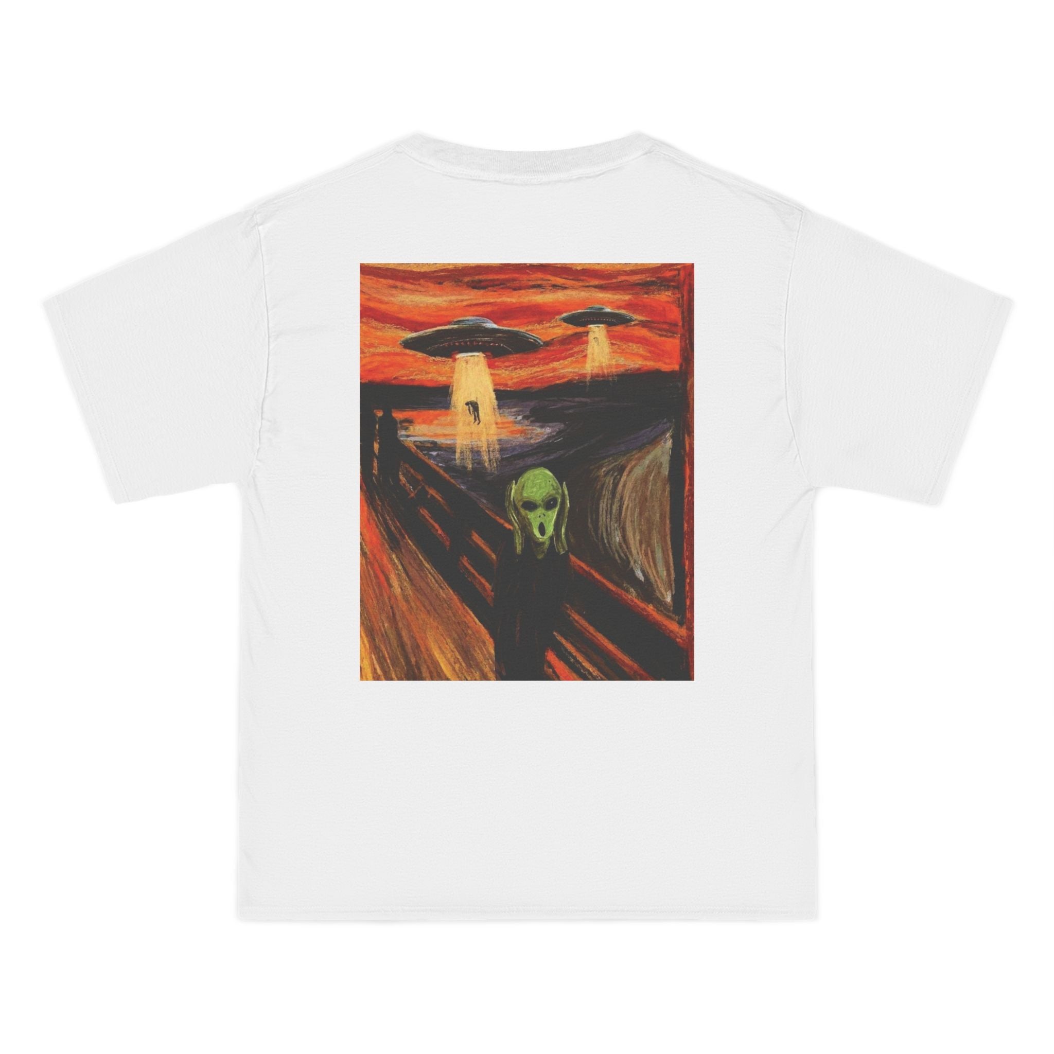 Alien Scream T-Shirt — Surreal UFO Art Graphic Tee