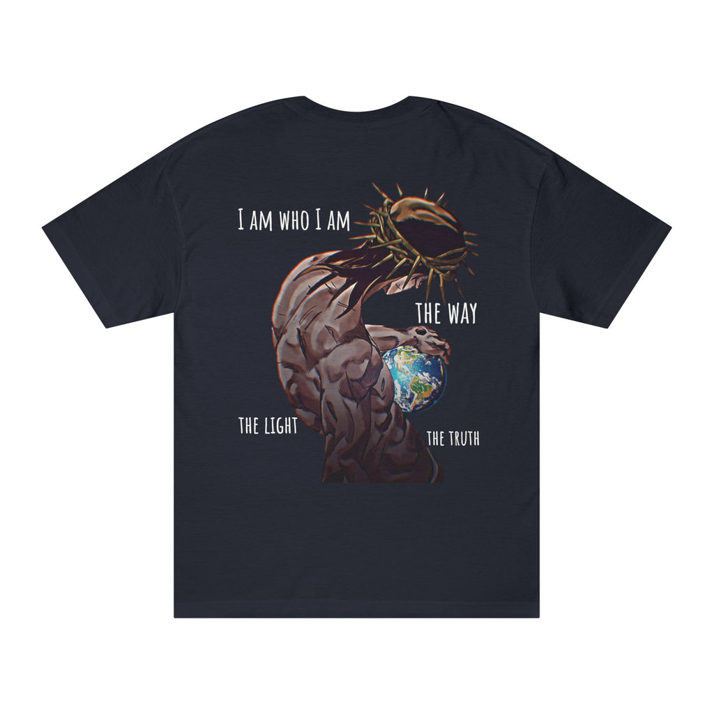 I Am Who I Am Jesus Holding Earth T-Shirt | Christian Faith Tee