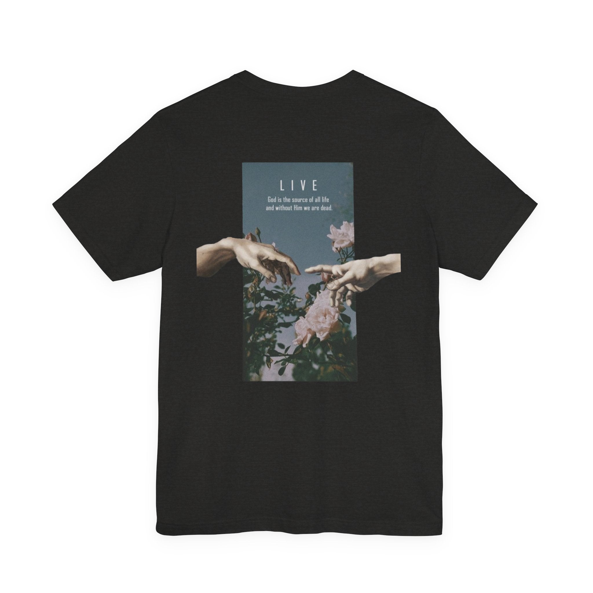 Dreams Transform Us Better T-Shirt | Live floral hands graphic tee