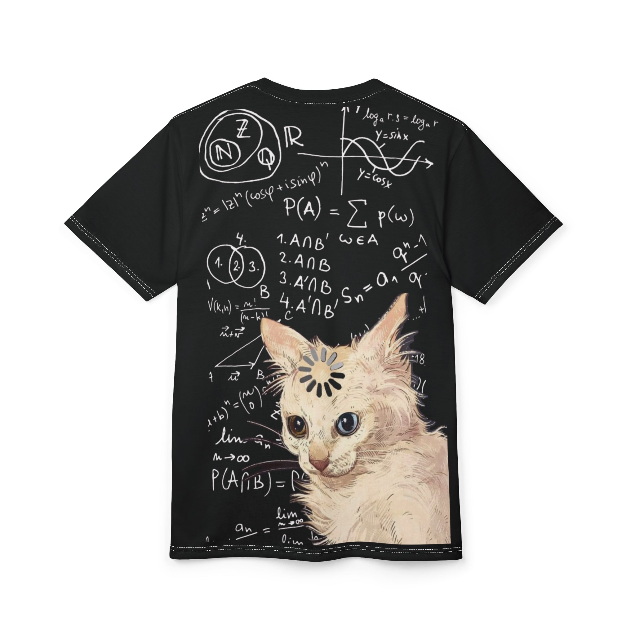 Minimal Script Chest Tee — Black Cut & Sew T‑Shirt