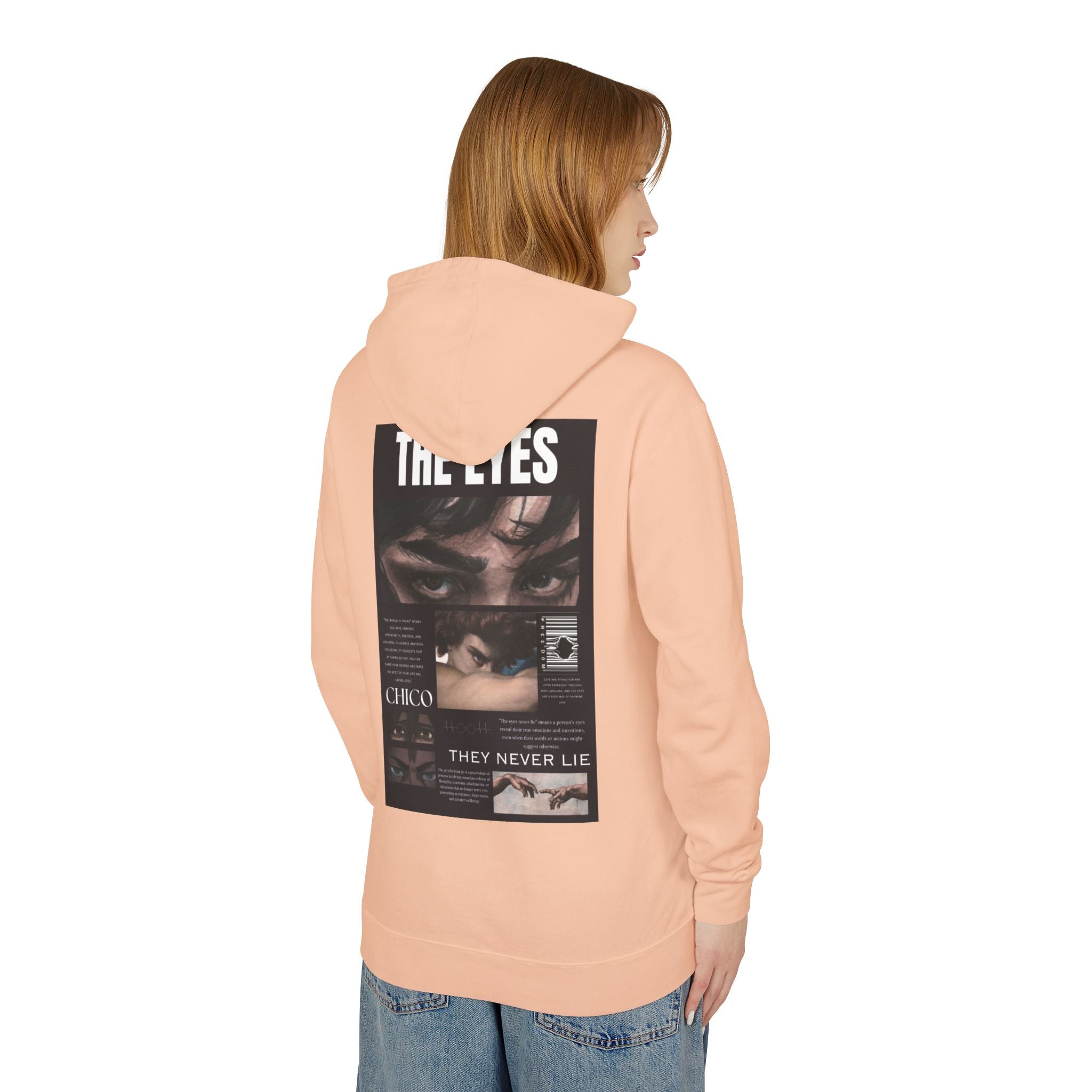 Hoodie — 'The Eyes' Retro Photo Collage Graphic Hooded Sweatshirt