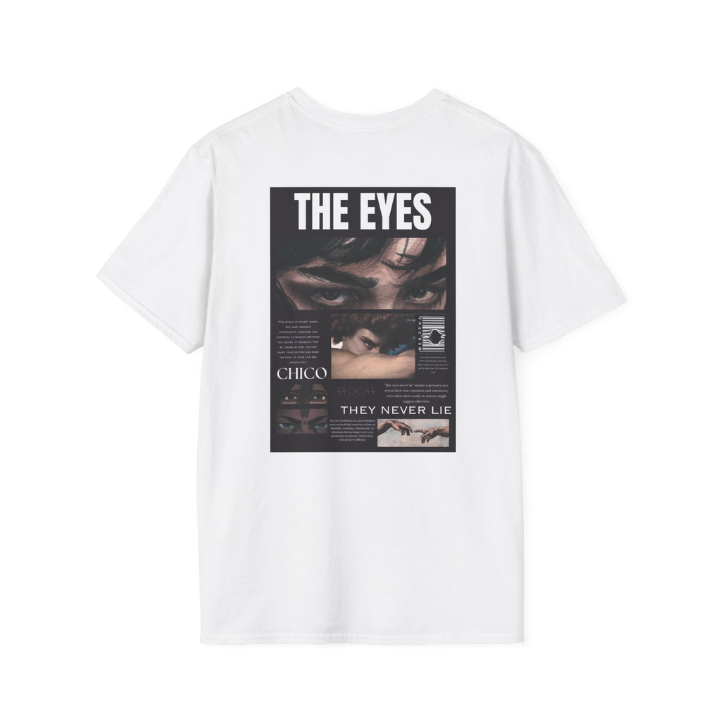 The Eyes Graphic T-Shirt — Vintage Photo Collage Tee (They Never Lie)