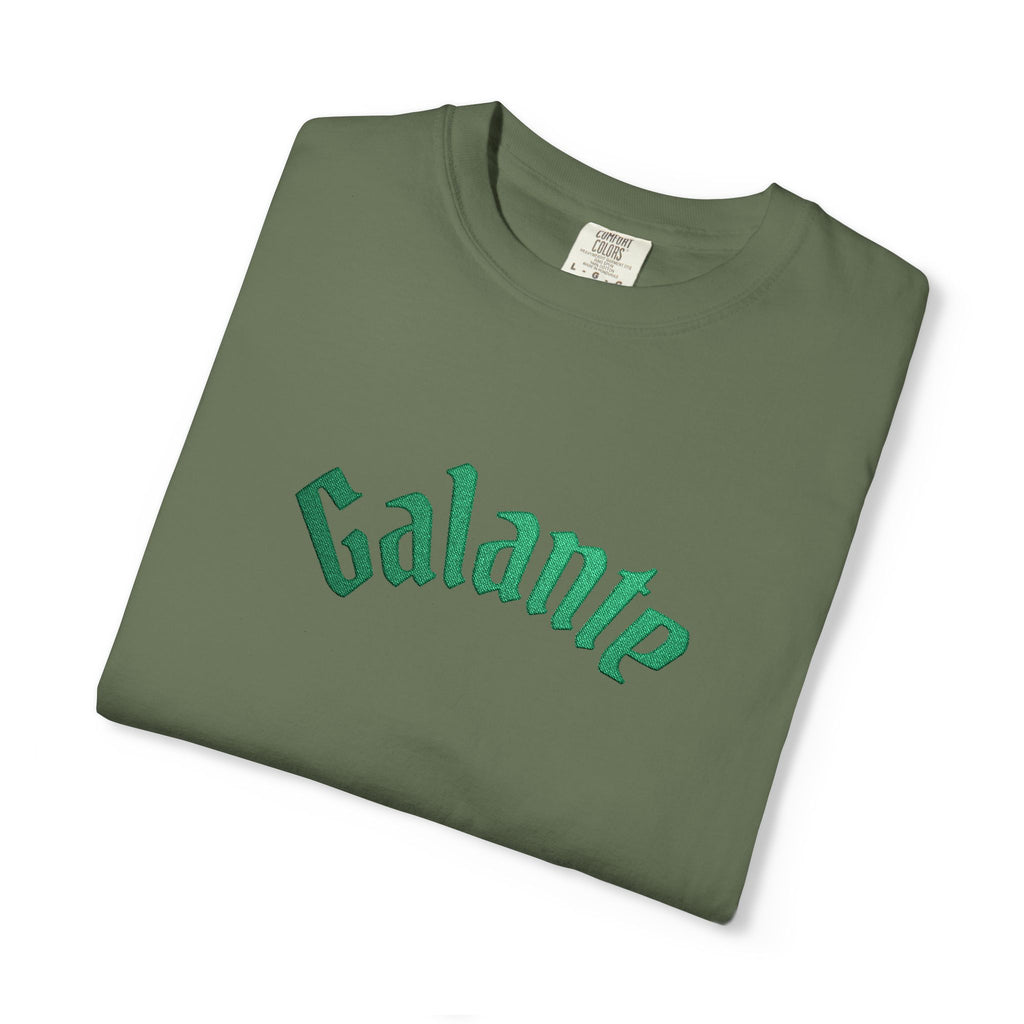 Galante Vintage-Style Tee — White T-Shirt with Green Arch Logo