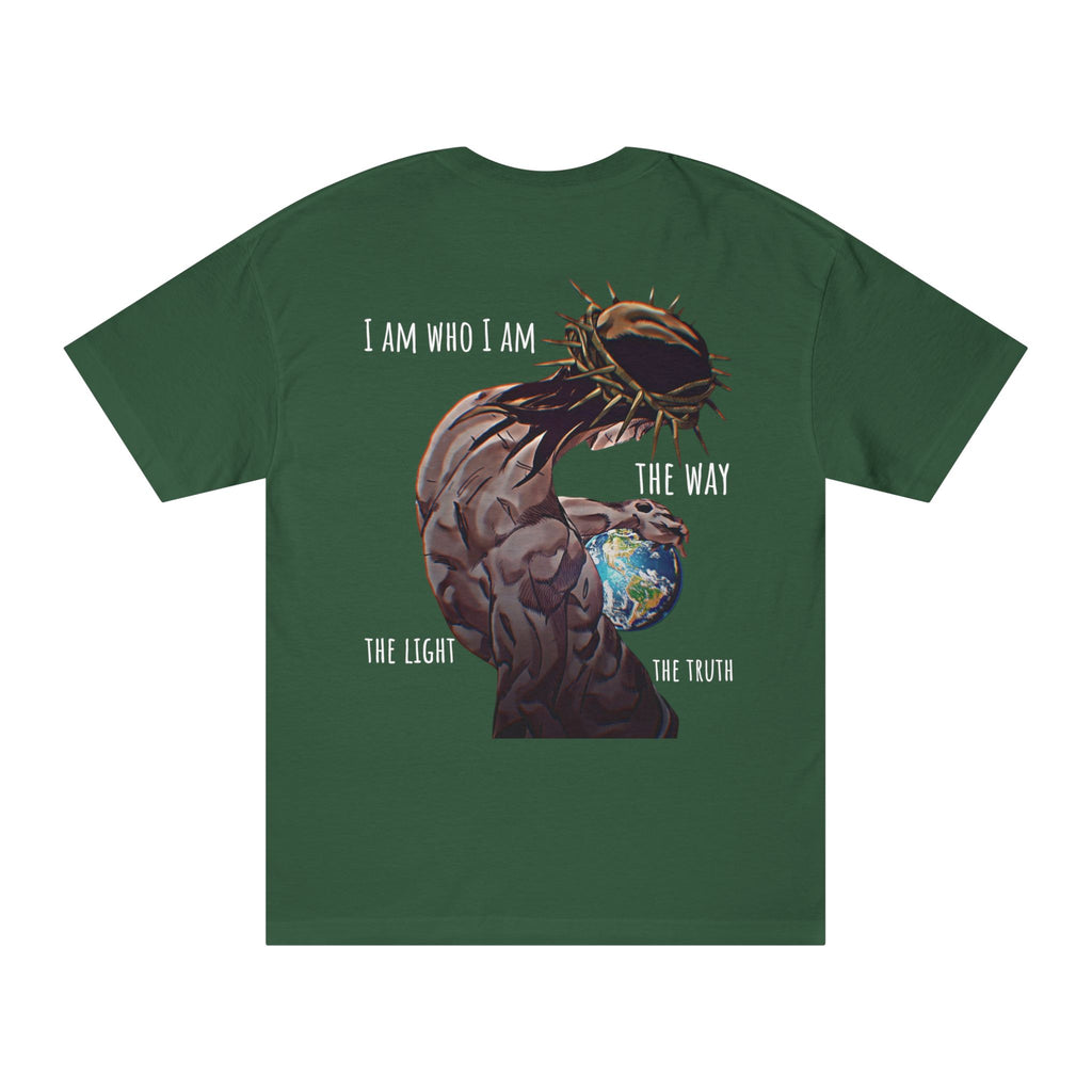 I Am Who I Am Jesus Holding Earth T-Shirt | Christian Faith Tee