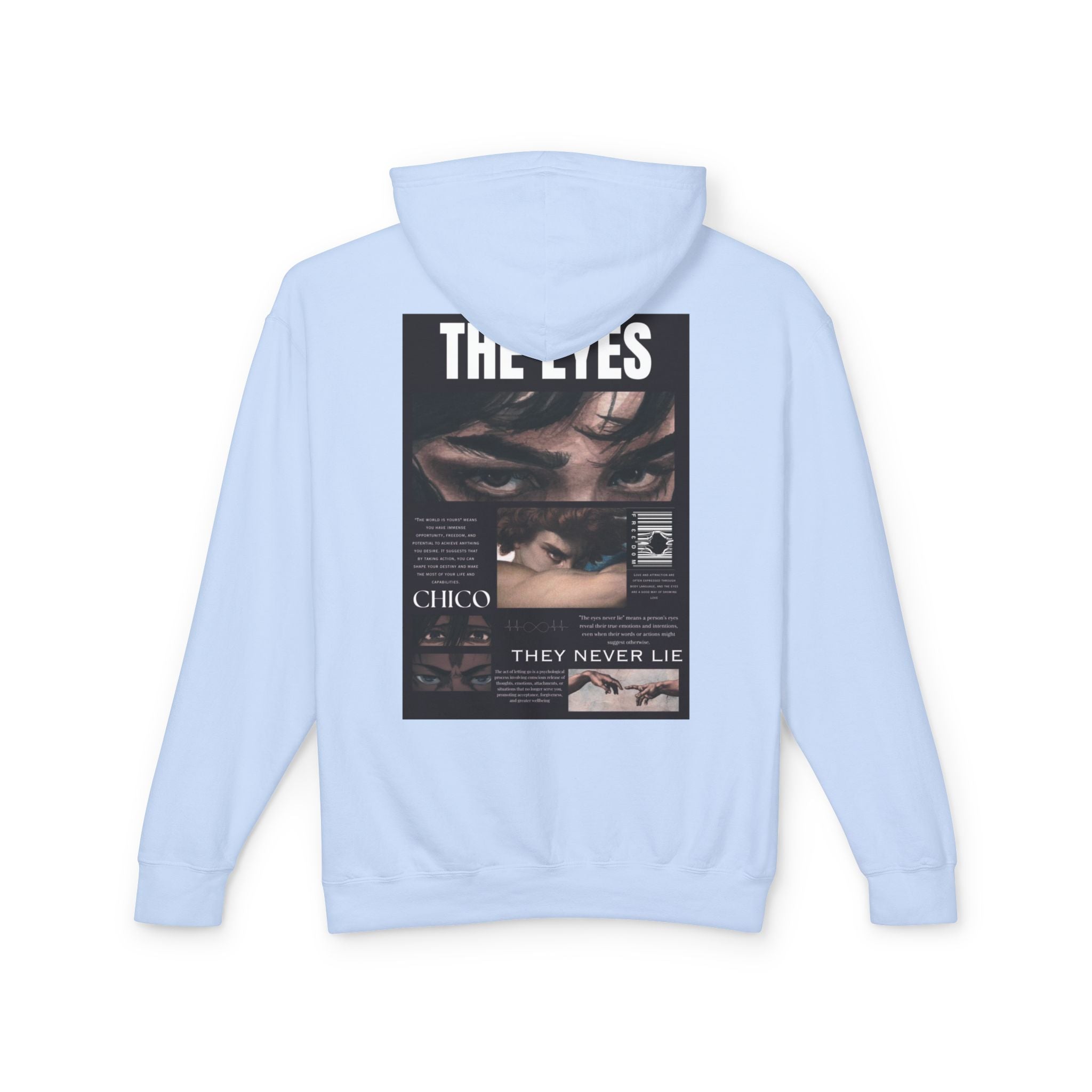 Hoodie — 'The Eyes' Retro Photo Collage Graphic Hooded Sweatshirt