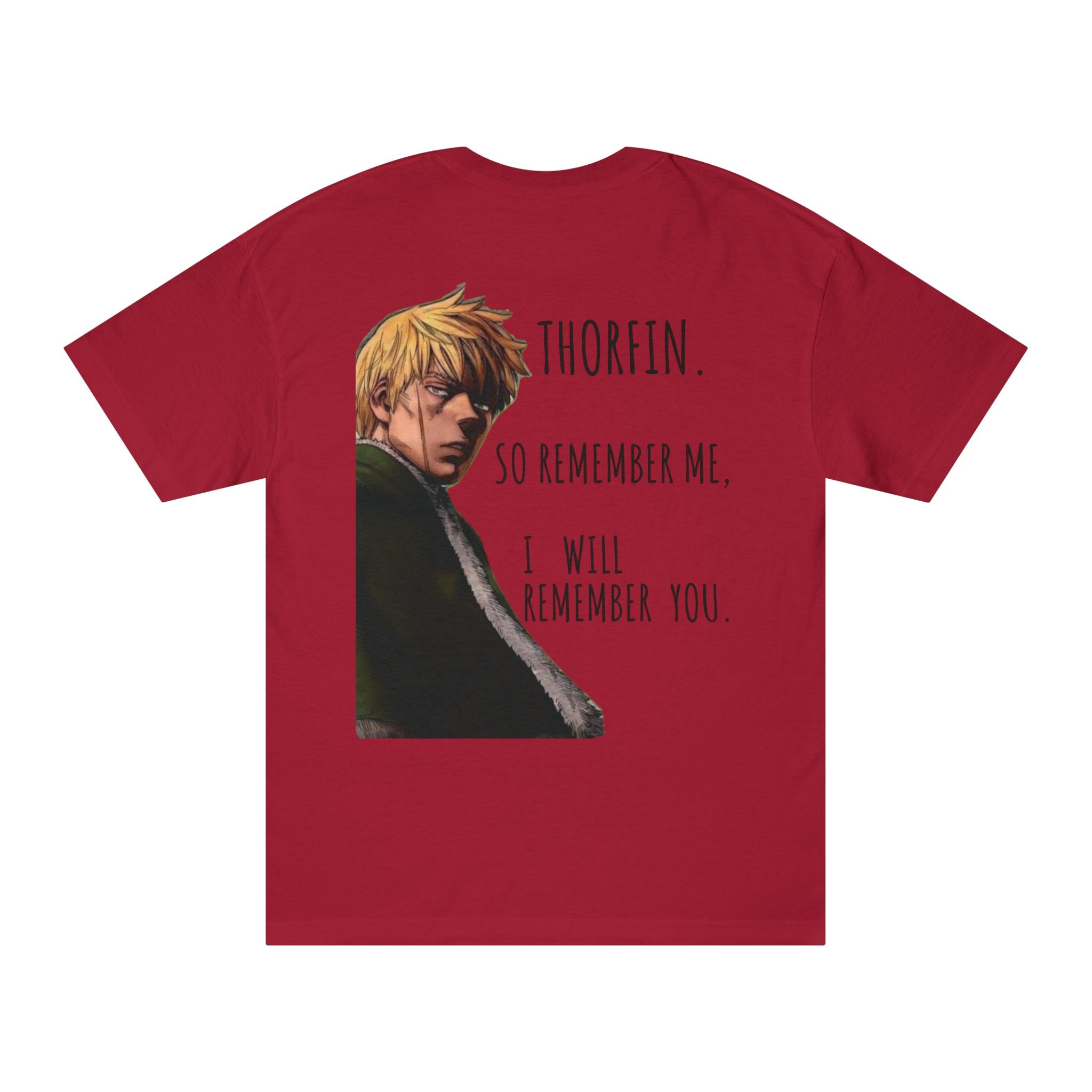 Thorfinn anime quote T-Shirt | Illustrated character back print