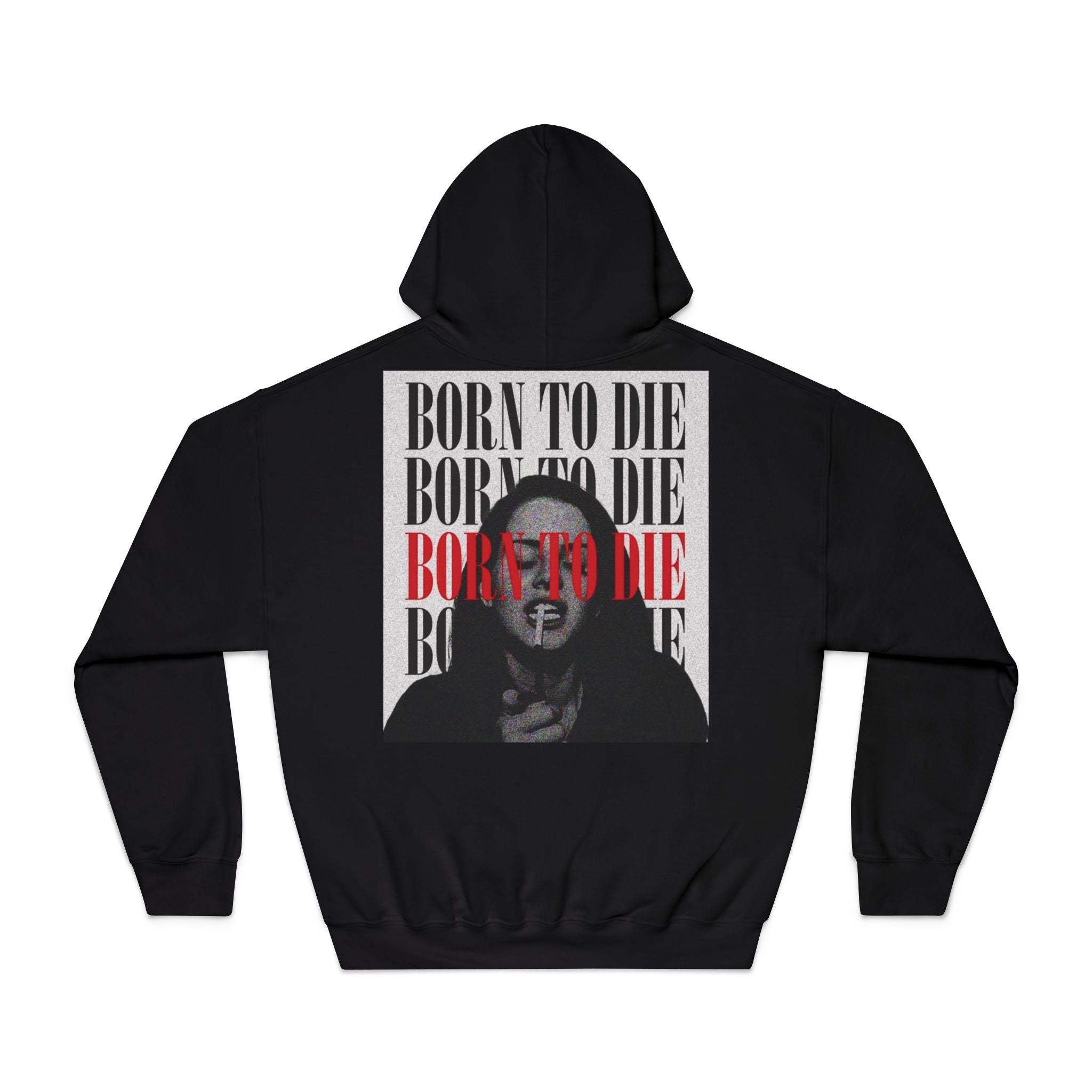 Born To Die graphic hoodie | Portrait text print