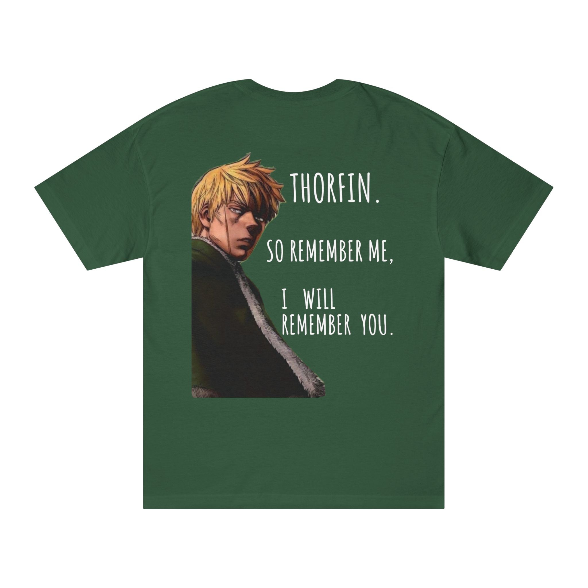 Thorfinn anime quote T-Shirt | Illustrated character back print