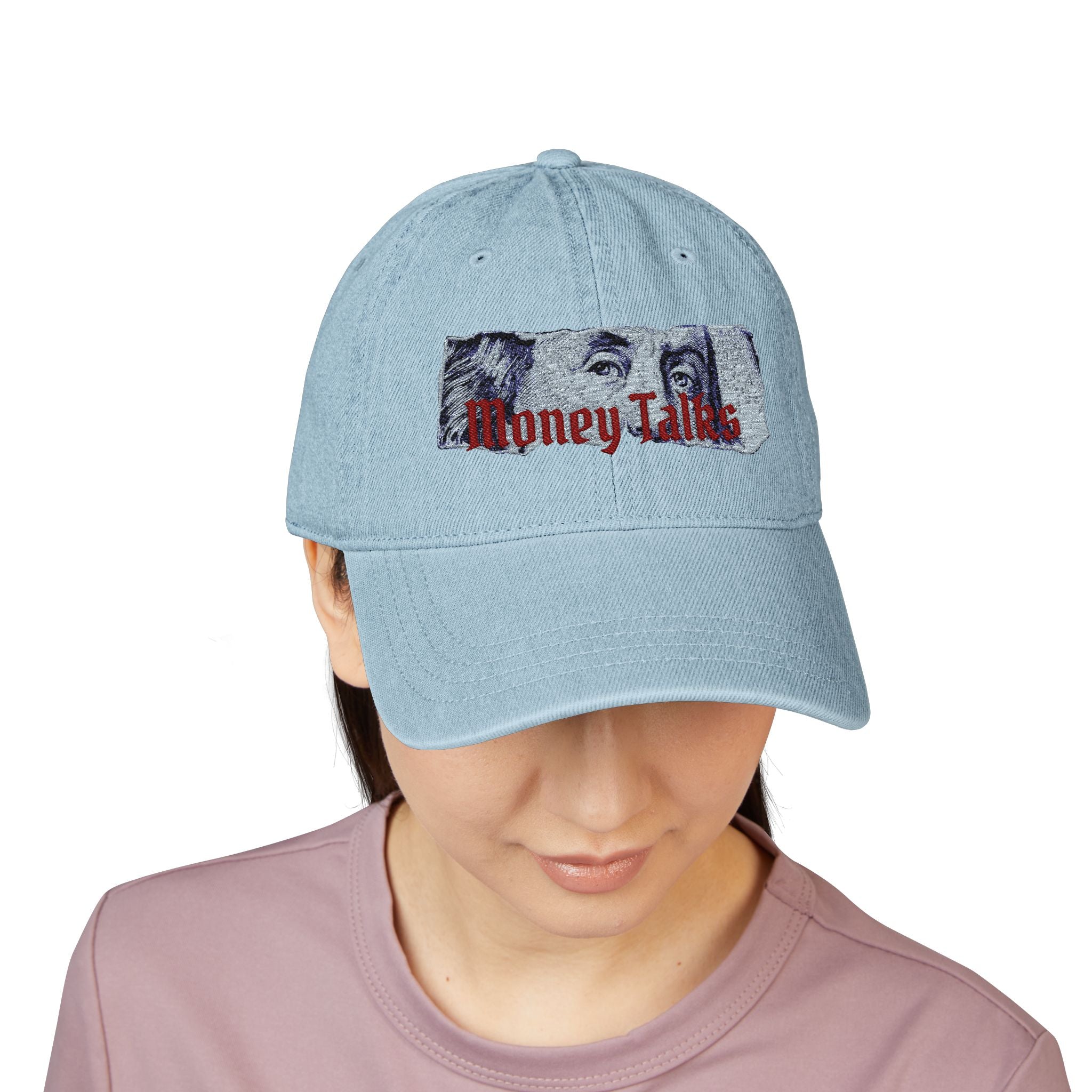 Money Talks embroidered Hat | Bill portrait embroidery, streetwear