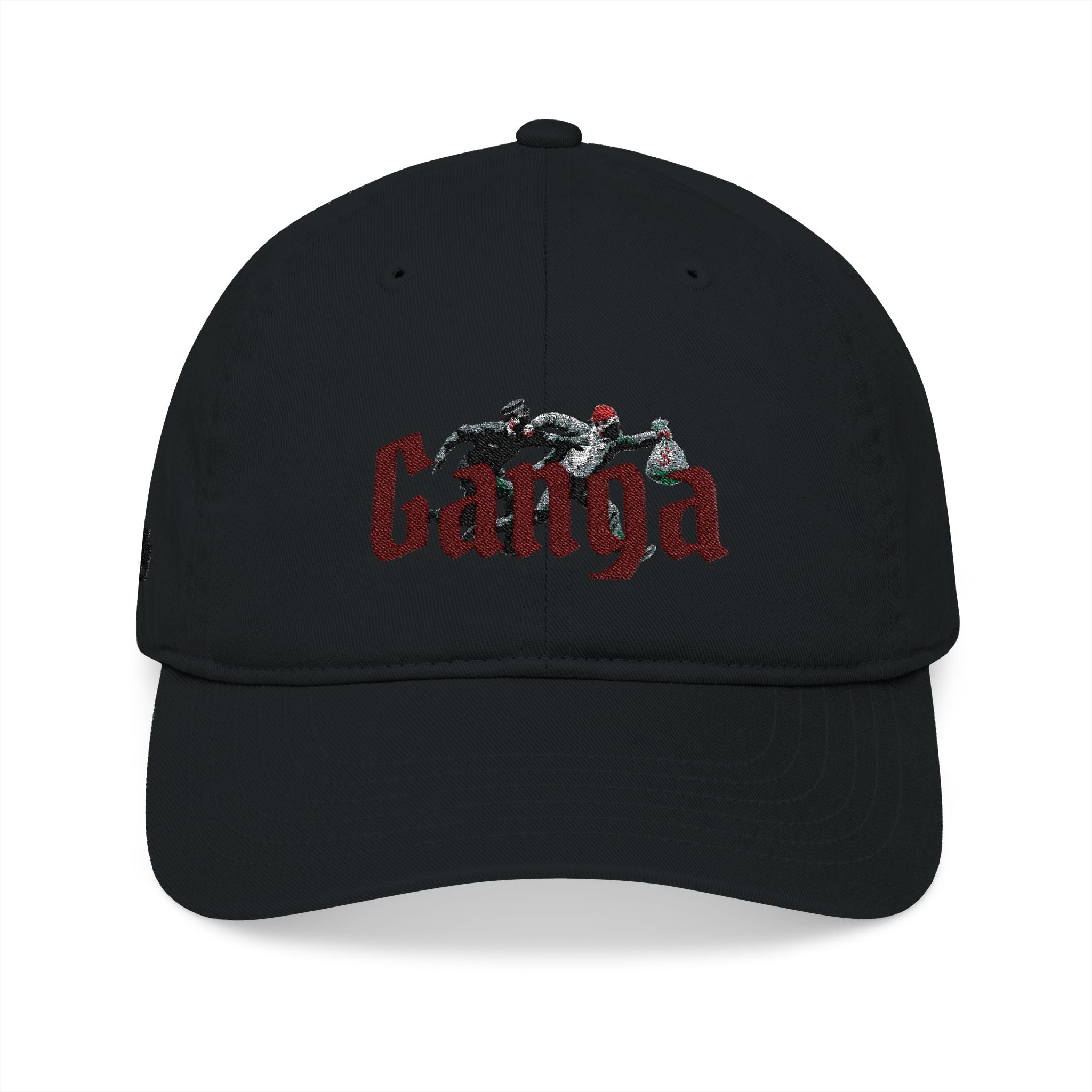 Embroidered Runner Skull Baseball Cap — Organic Cotton