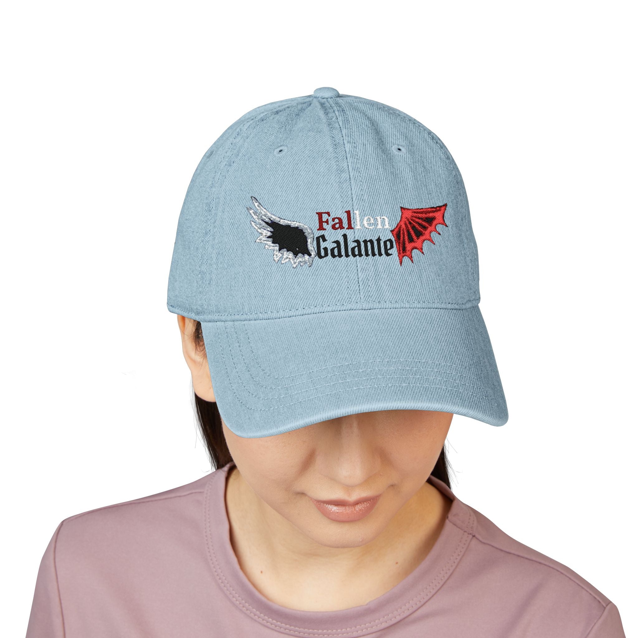 Fallen Galante wing emblem Denim Hat | Embroidered cap