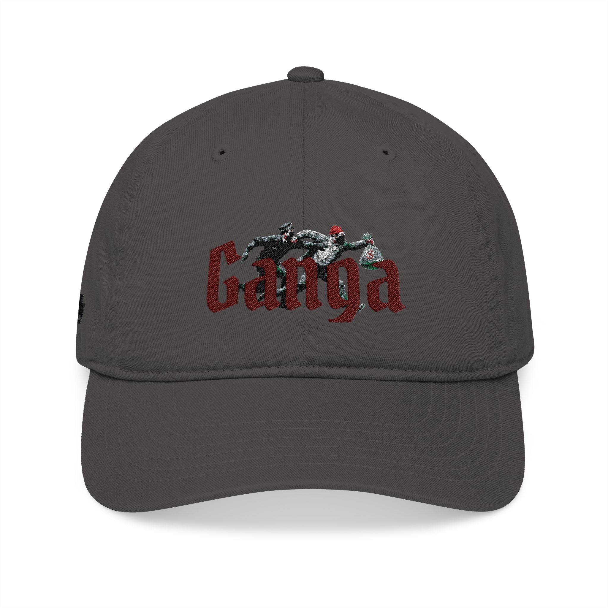 Embroidered Runner Skull Baseball Cap — Organic Cotton