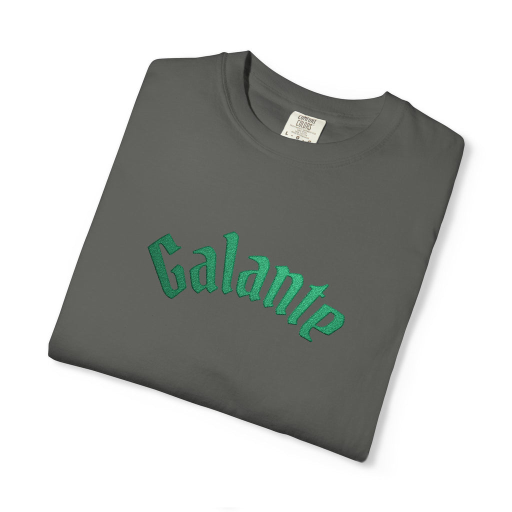 Galante Vintage-Style Tee — White T-Shirt with Green Arch Logo
