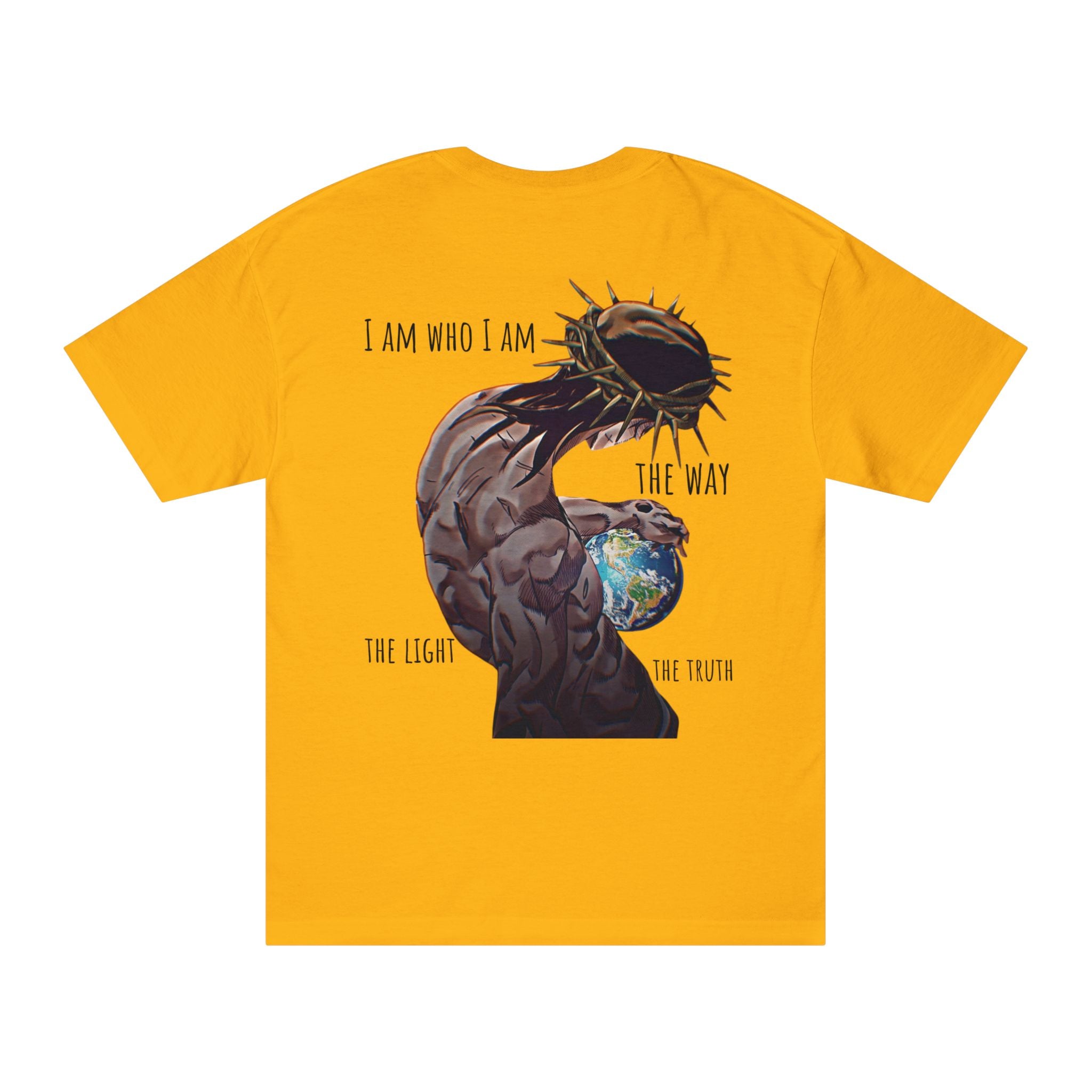 I Am Who I Am Jesus Holding Earth T-Shirt | Christian Faith Tee