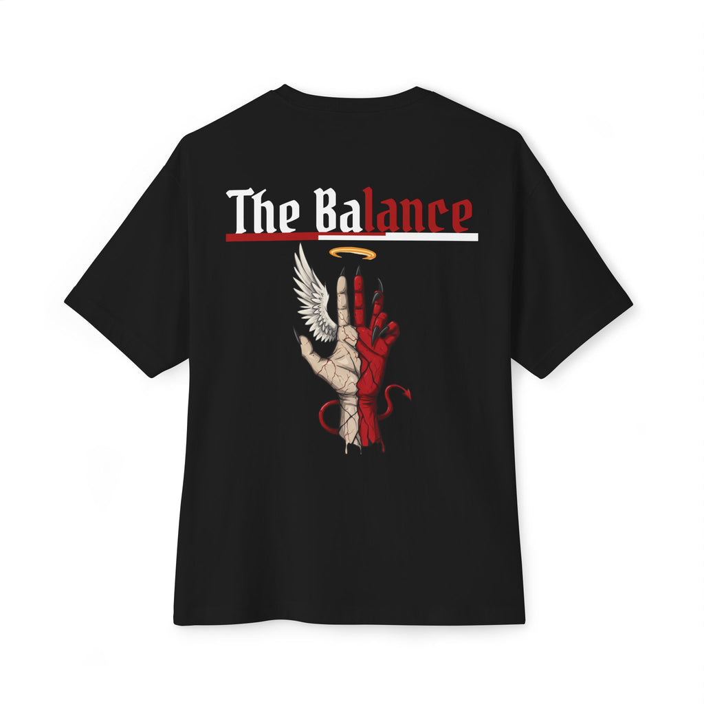 The Balance Graphic Tee — Angel & Demon Hand Illustration