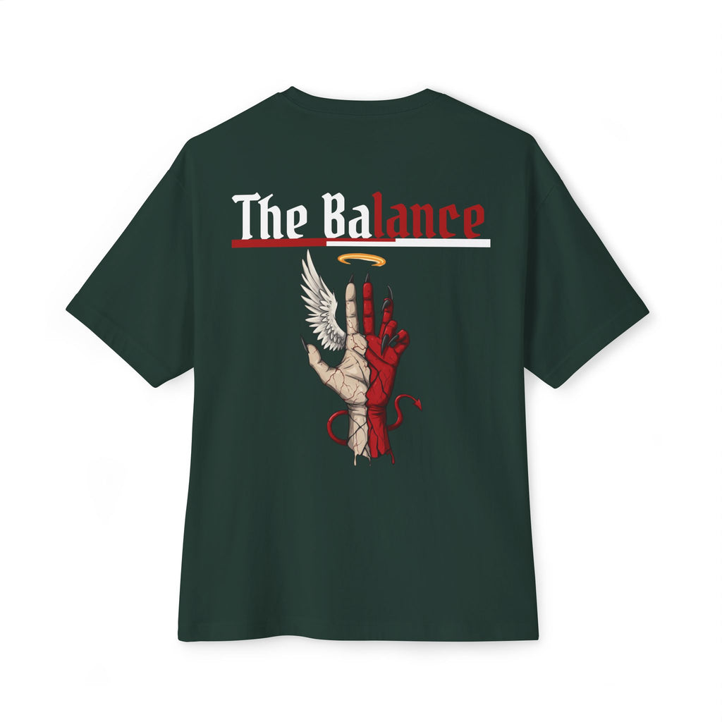 The Balance Graphic Tee — Angel & Demon Hand Illustration