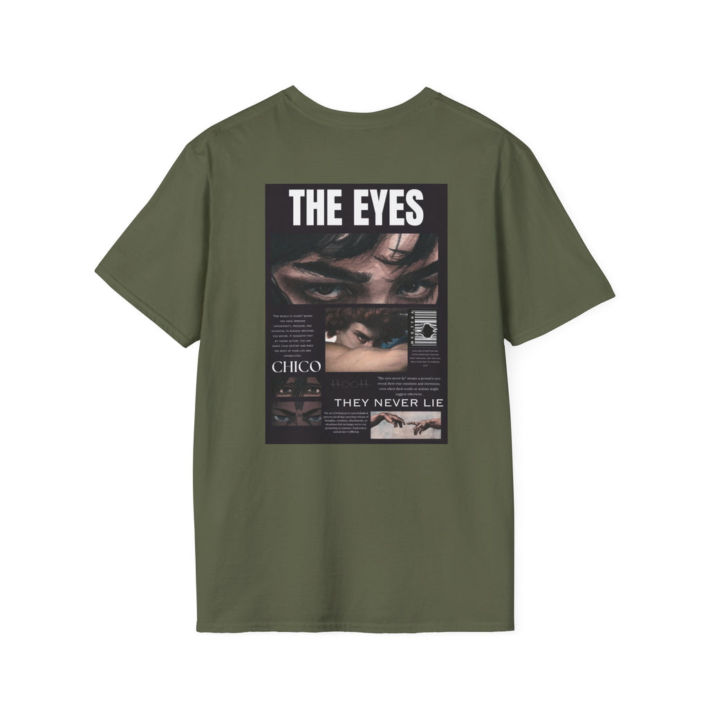 The Eyes Graphic T-Shirt — Vintage Photo Collage Tee (They Never Lie)
