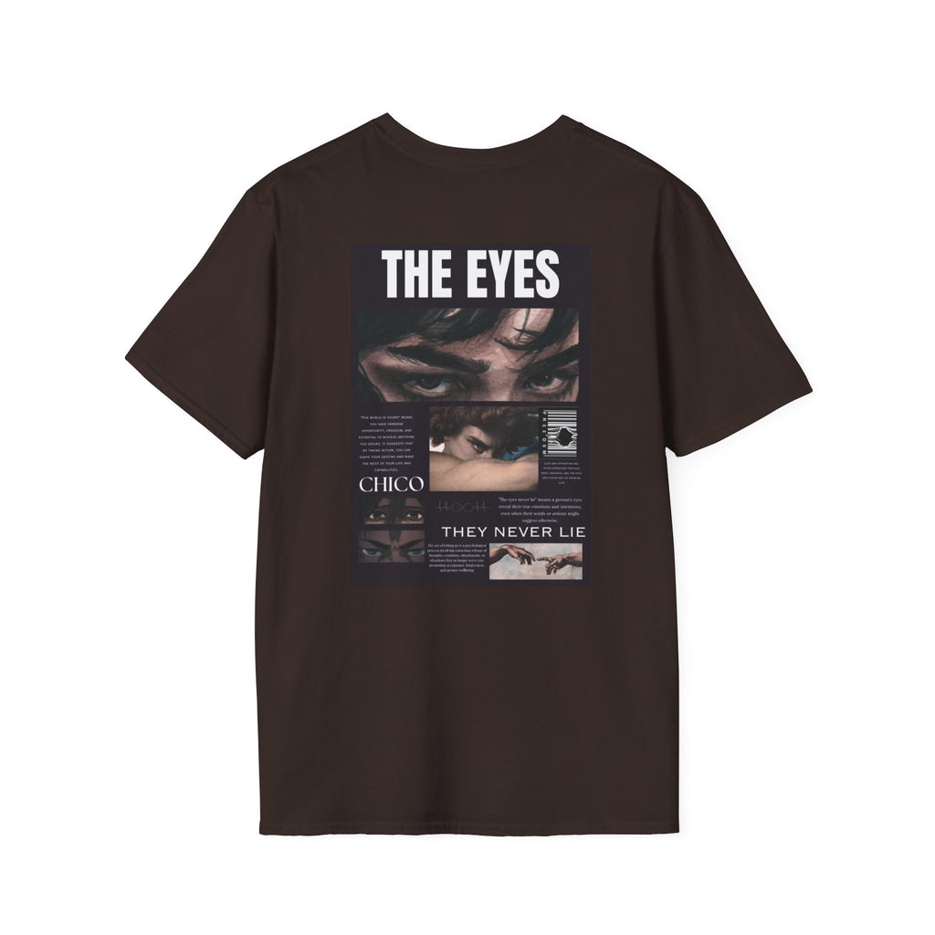 The Eyes Graphic T-Shirt — Vintage Photo Collage Tee (They Never Lie)