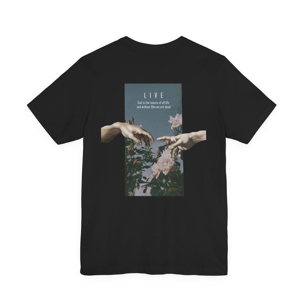 Dreams Transform Us Better T-Shirt | Live floral hands graphic tee