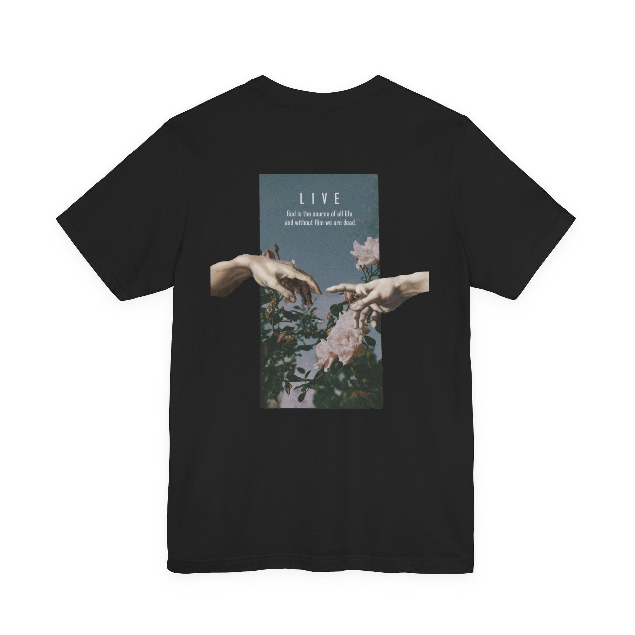 Dreams Transform Us Better T-Shirt | Live floral hands graphic tee