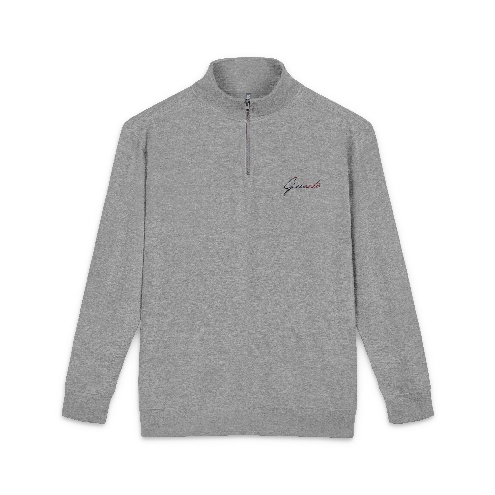Embroidered 'Veni Vidi Vici' Quarter-Zip Pullover