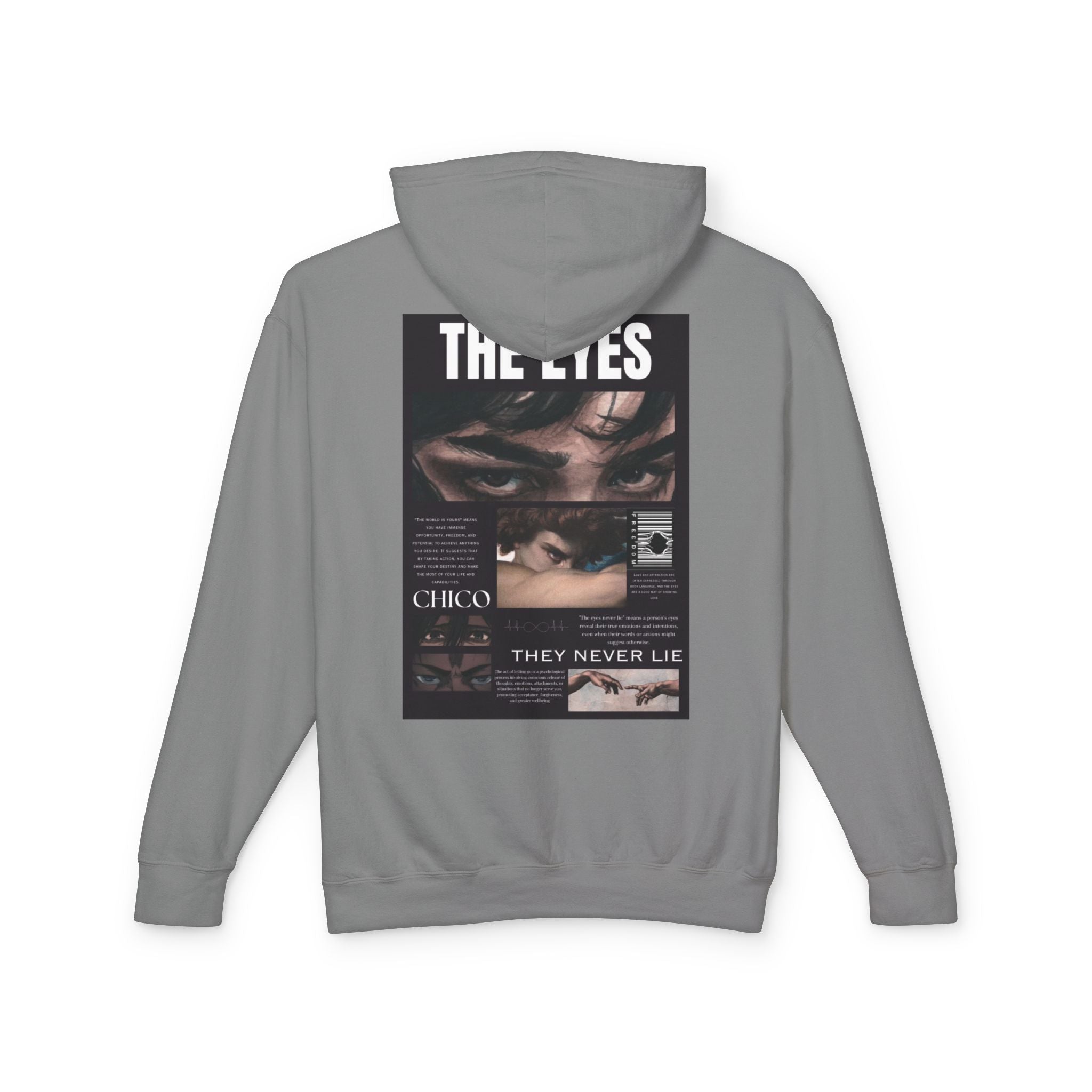 Hoodie — 'The Eyes' Retro Photo Collage Graphic Hooded Sweatshirt