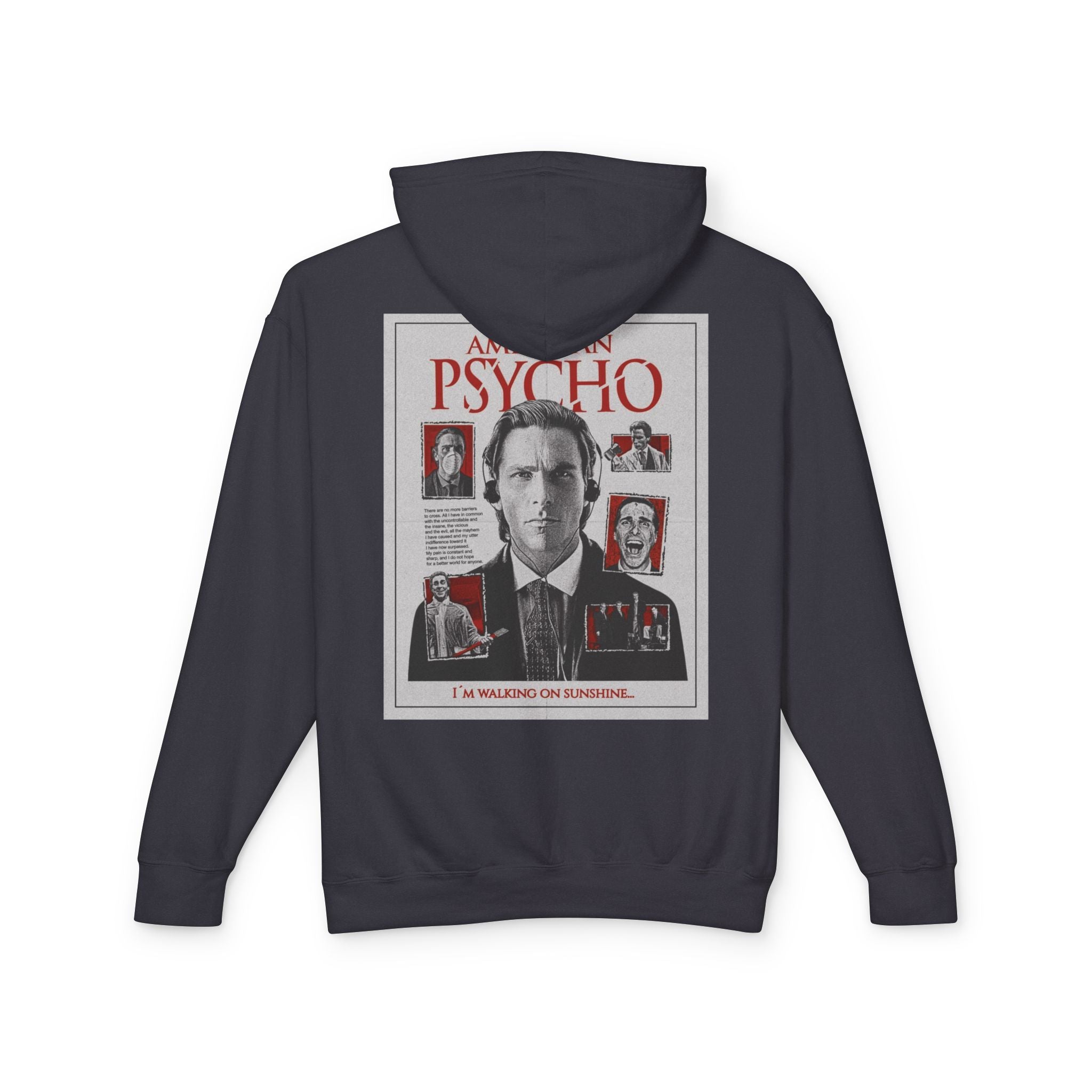 Psycho Movie Poster Hoodie — 'A Nice Psycho' Vintage Horror Graphic Sweatshirt