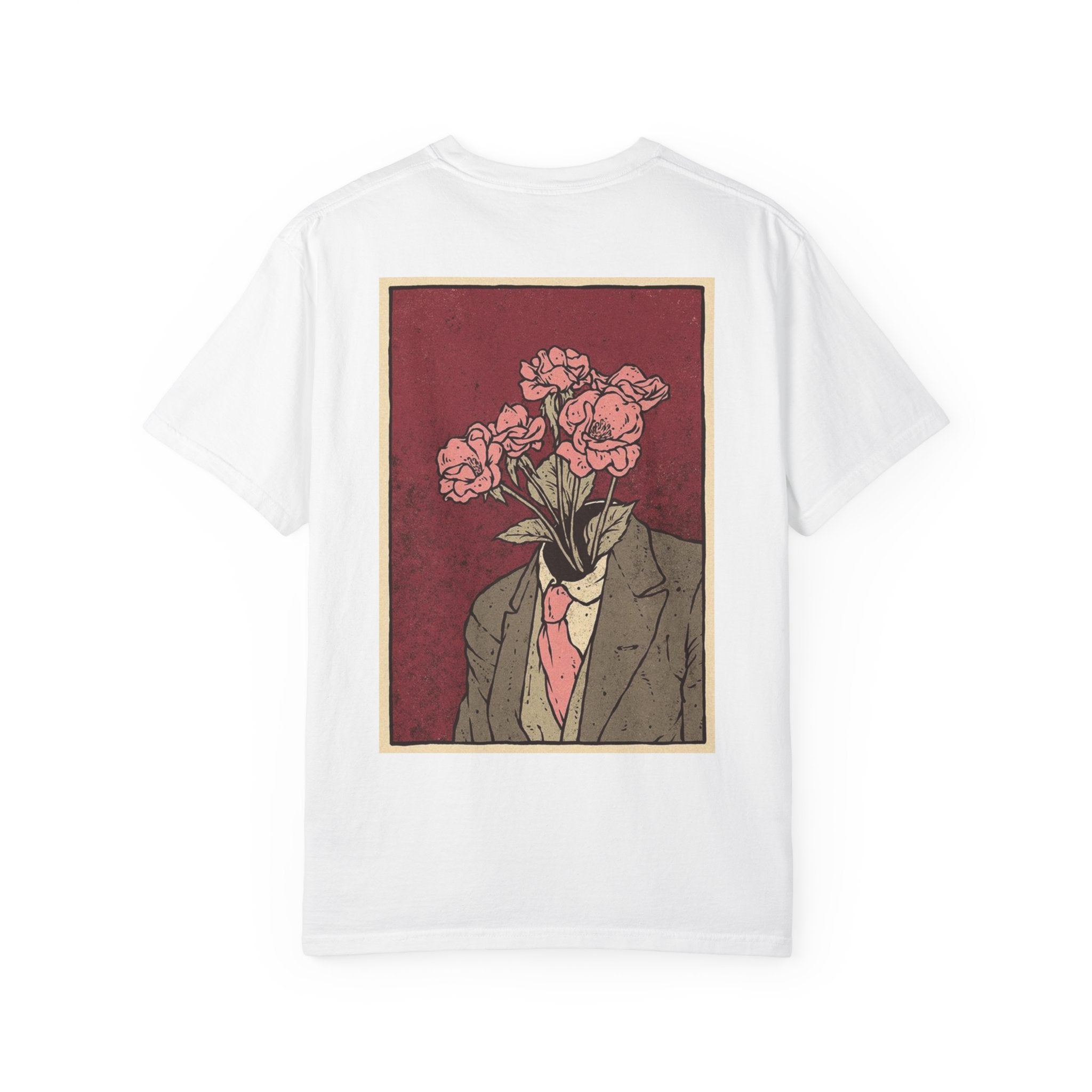 Floral Head Portrait T-Shirt — Vintage Suit & Bloom Graphic