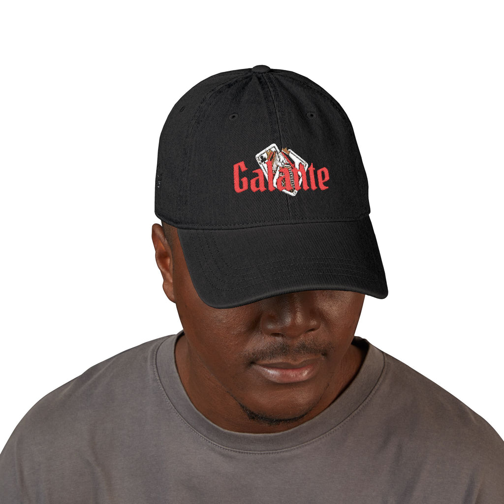 Galante Embroidered Denim Hat — Vintage Poker Card Logo Cap