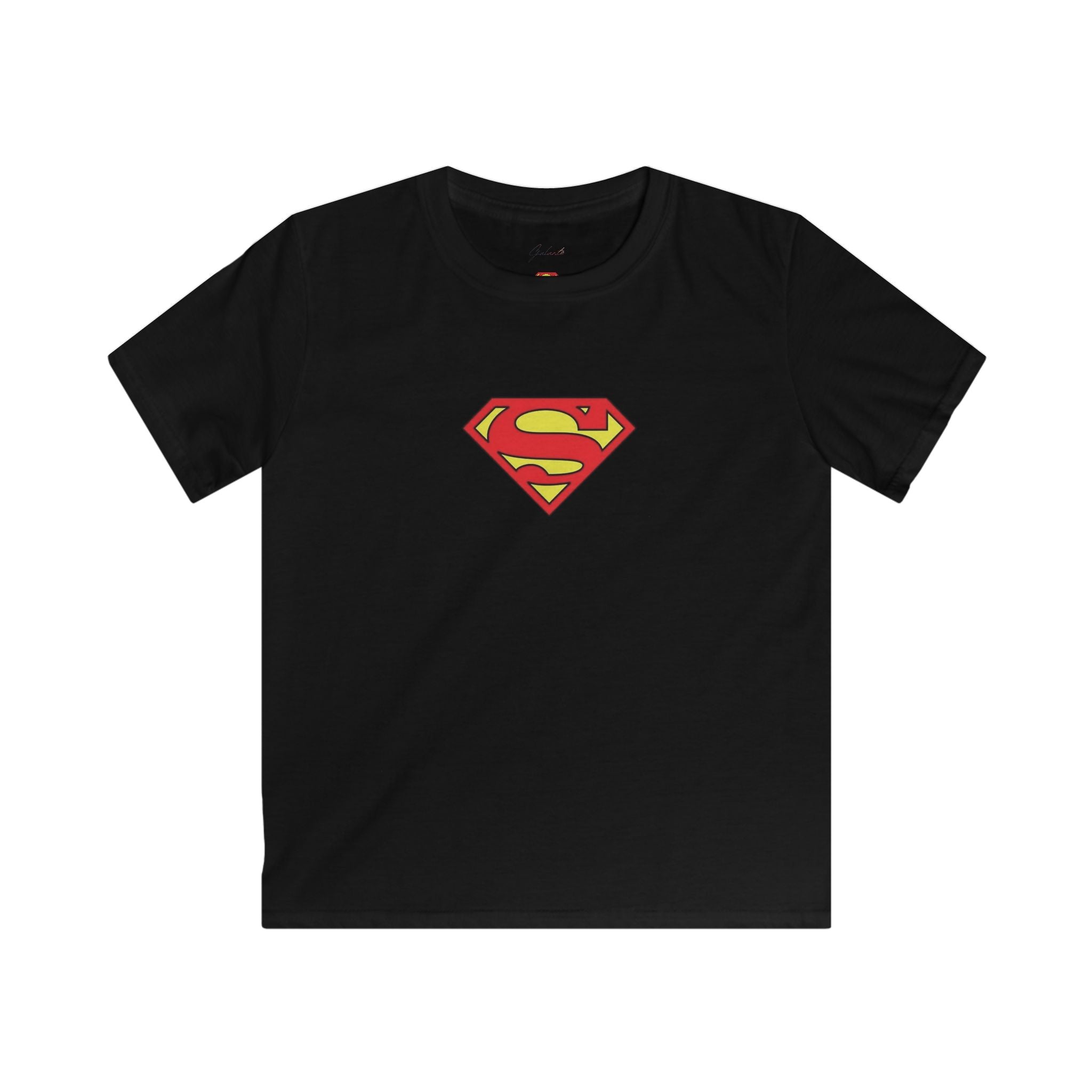 Superman emblem chest and flying superhero back Tee | Kids T-Shirt