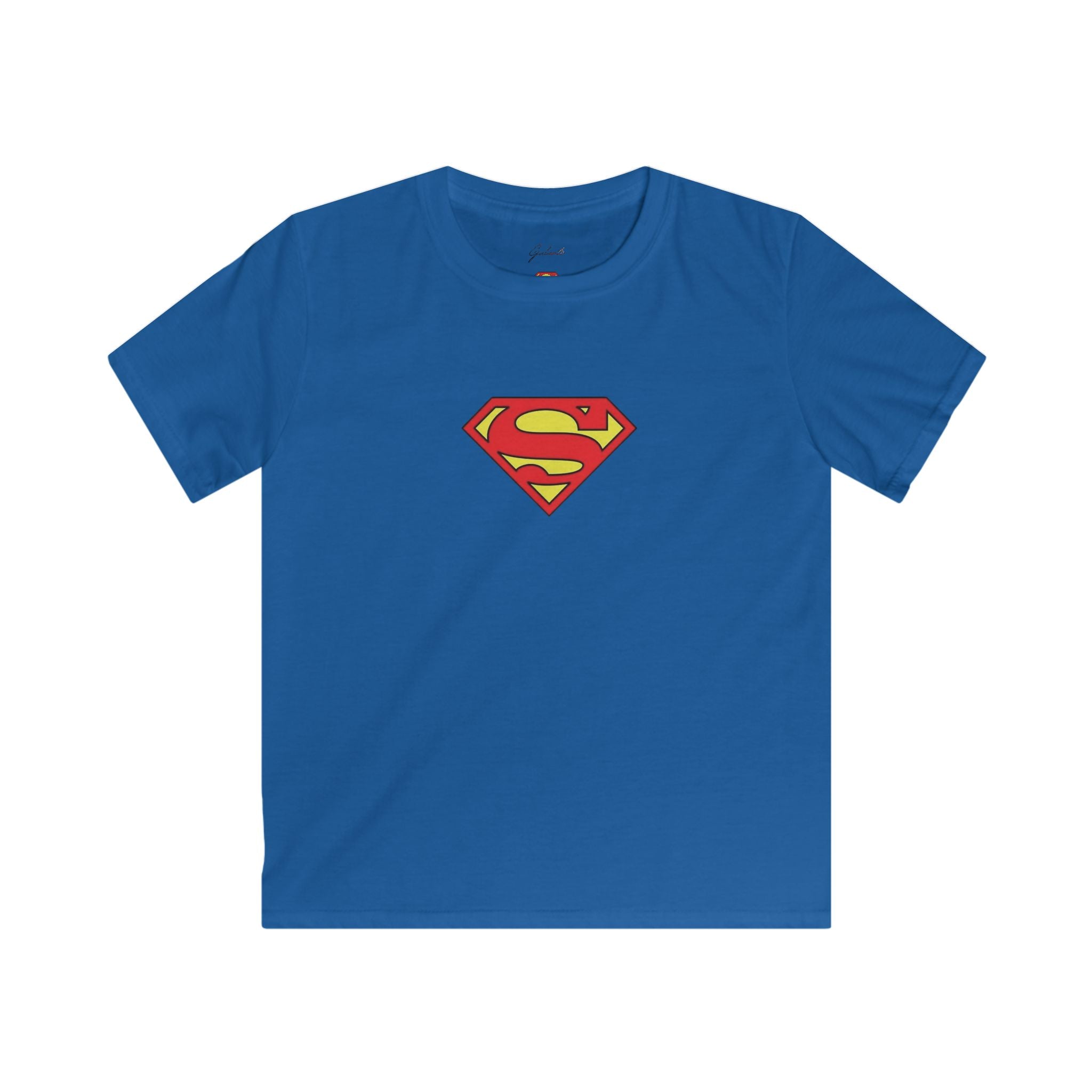 Superman emblem chest and flying superhero back Tee | Kids T-Shirt