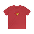 Superman emblem chest and flying superhero back Tee | Kids T-Shirt