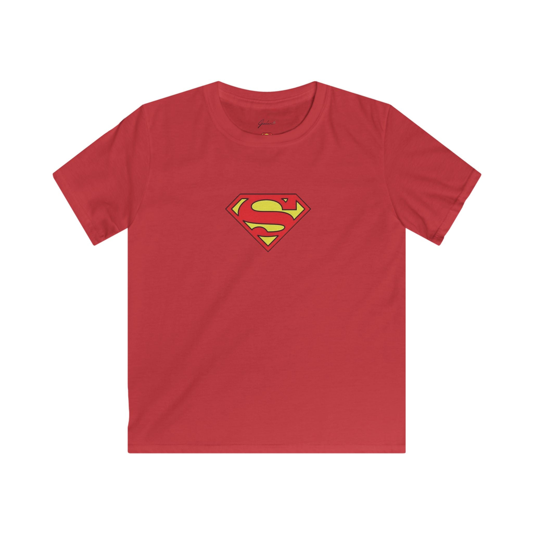 Superman emblem chest and flying superhero back Tee | Kids T-Shirt