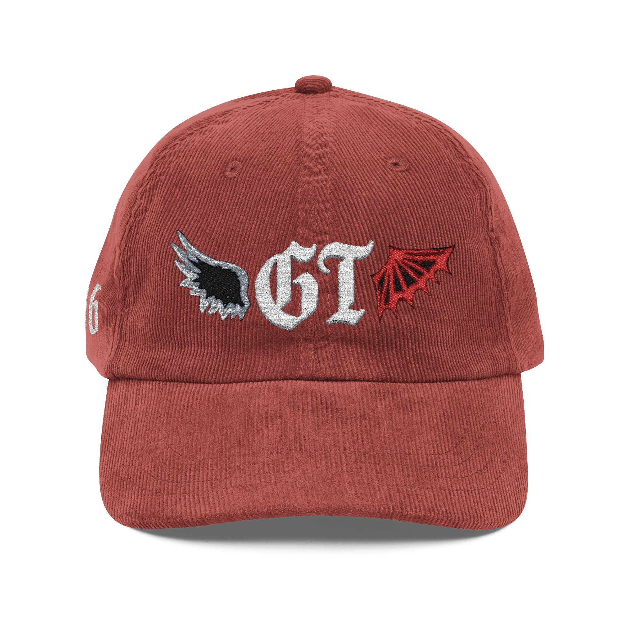 Vintage Corduroy Embroidered Cap — Retro '61 Wing Logo Dad Hat