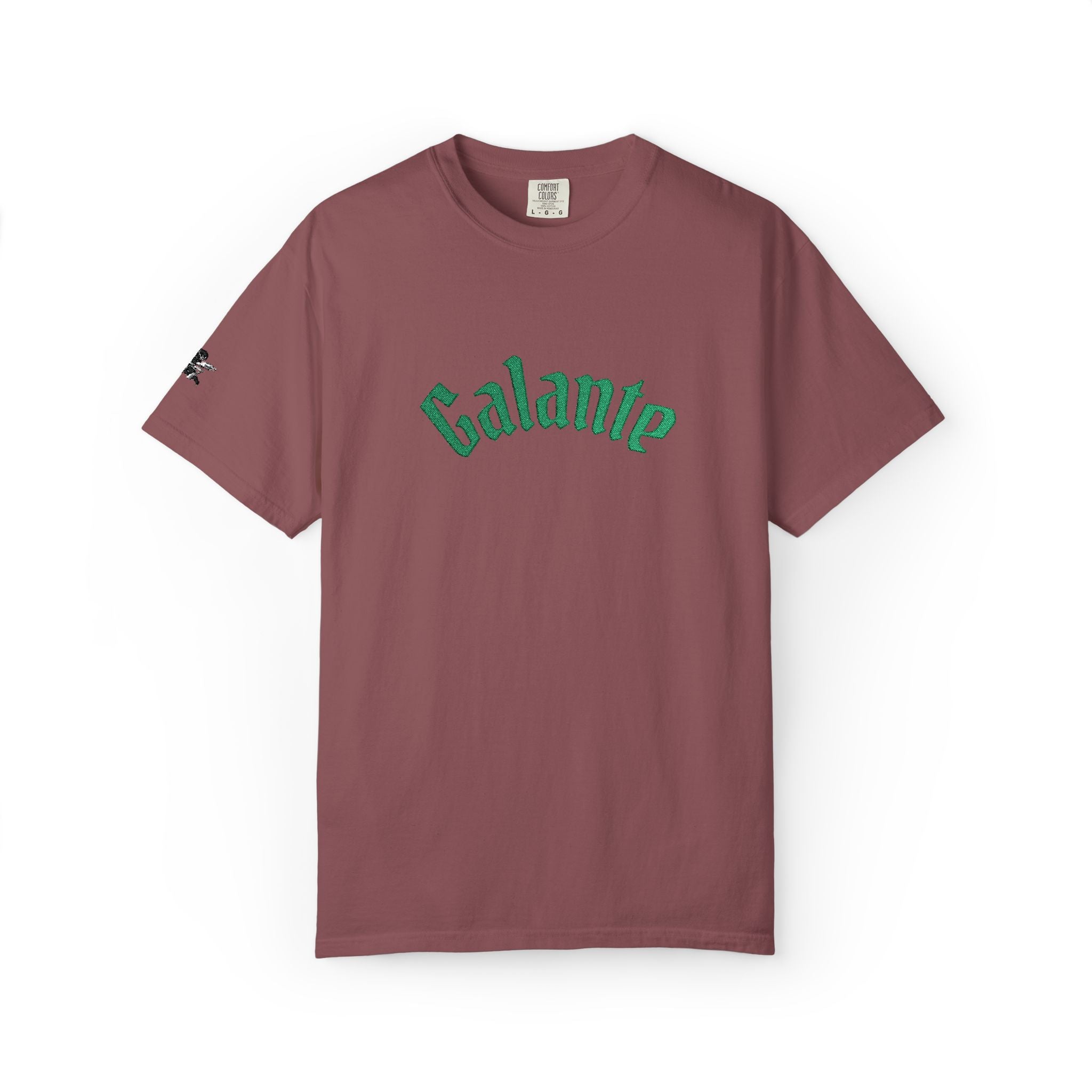 Galante Vintage-Style Tee — White T-Shirt with Green Arch Logo