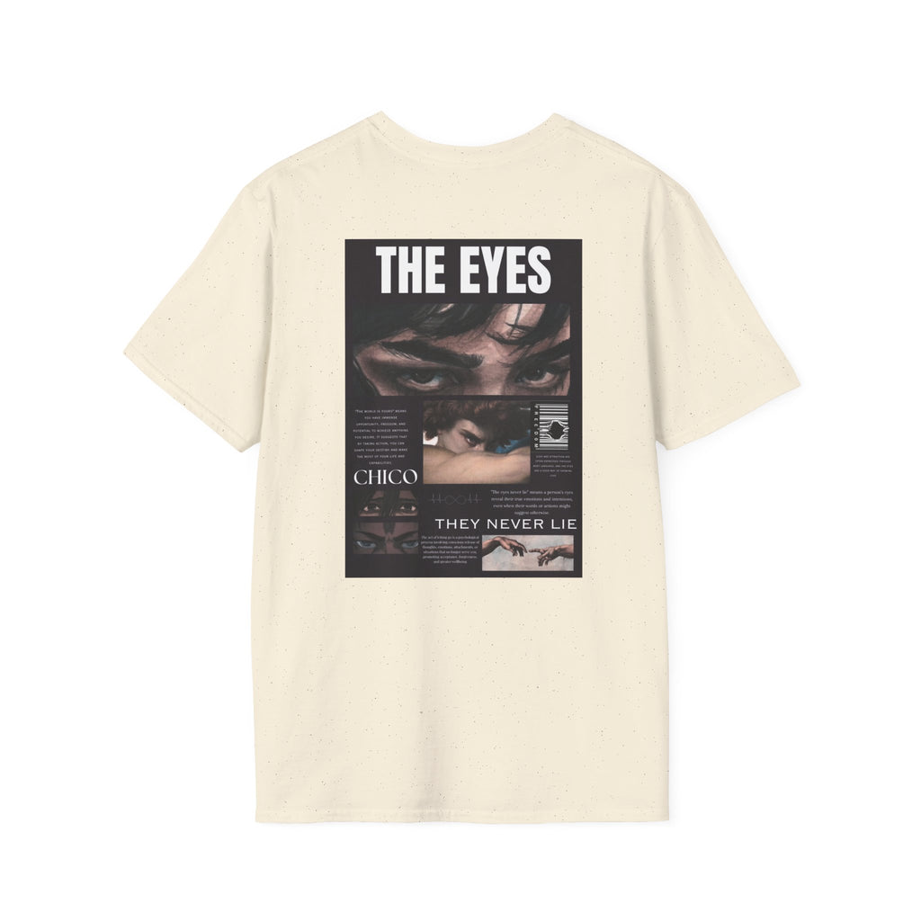 The Eyes Graphic T-Shirt — Vintage Photo Collage Tee (They Never Lie)
