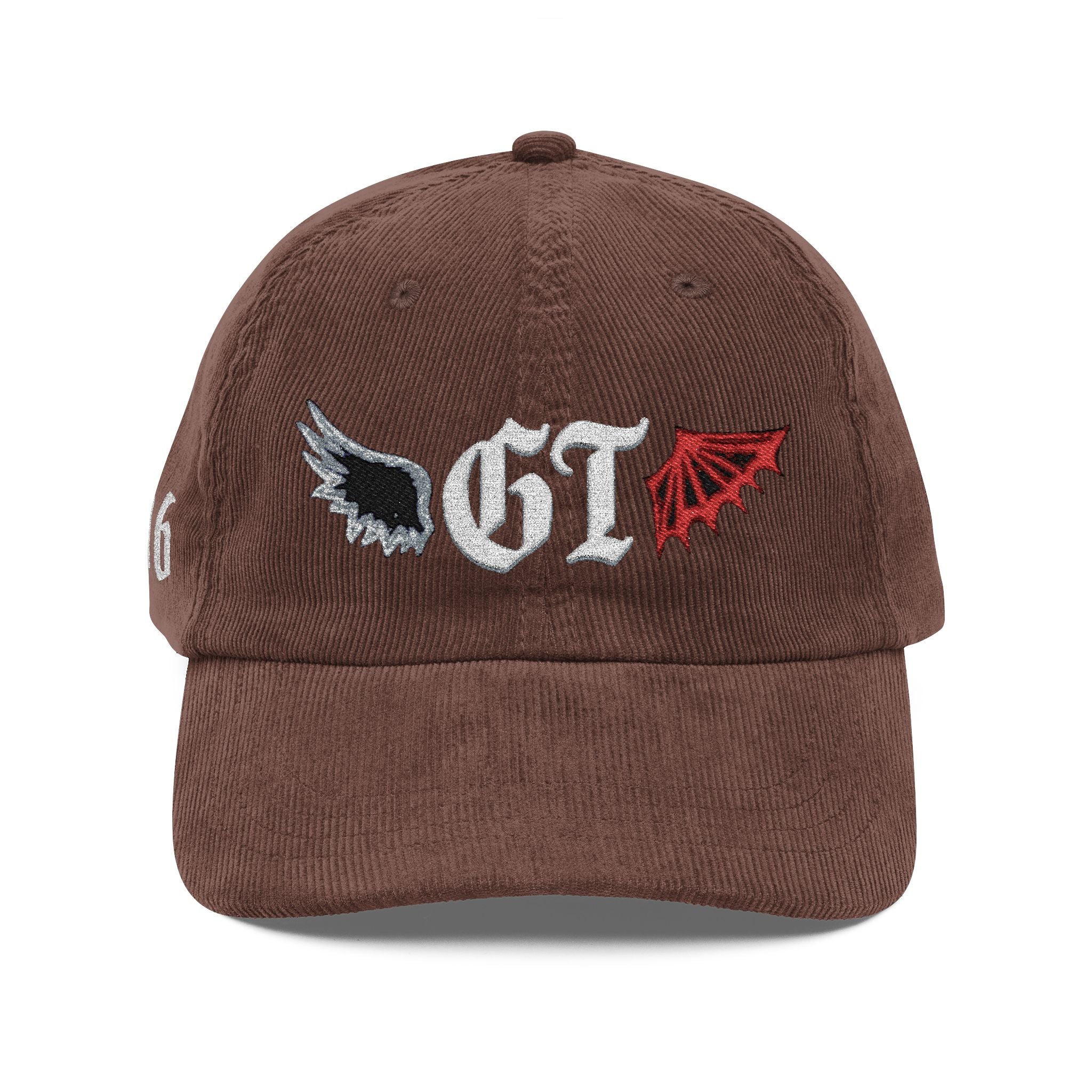 Vintage Corduroy Embroidered Cap — Retro '61 Wing Logo Dad Hat