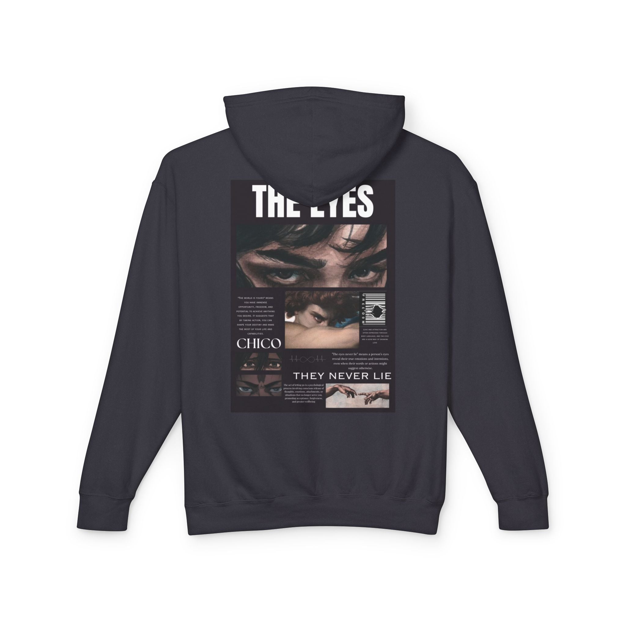 Hoodie — 'The Eyes' Retro Photo Collage Graphic Hooded Sweatshirt