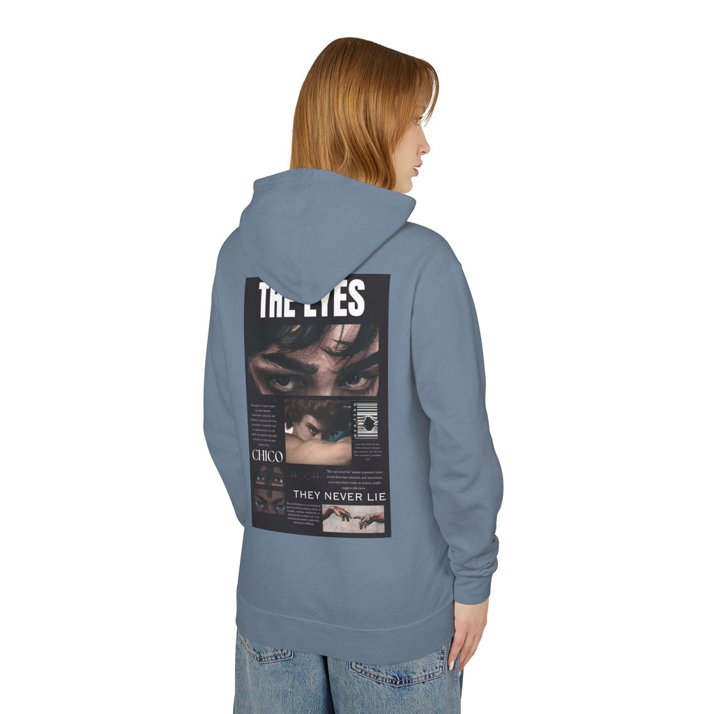Hoodie — 'The Eyes' Retro Photo Collage Graphic Hooded Sweatshirt