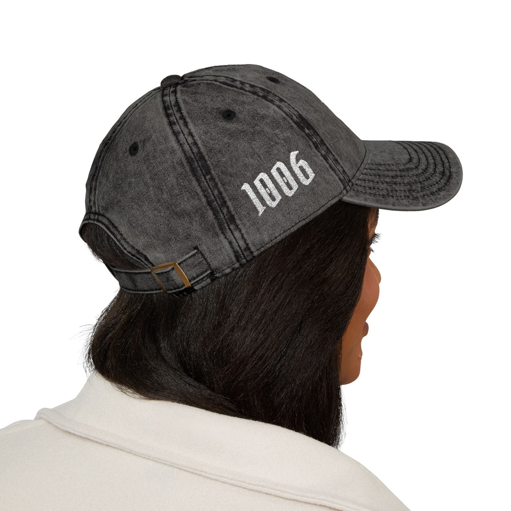 Vintage Embroidered Cap — 1% Low Battery Graphic