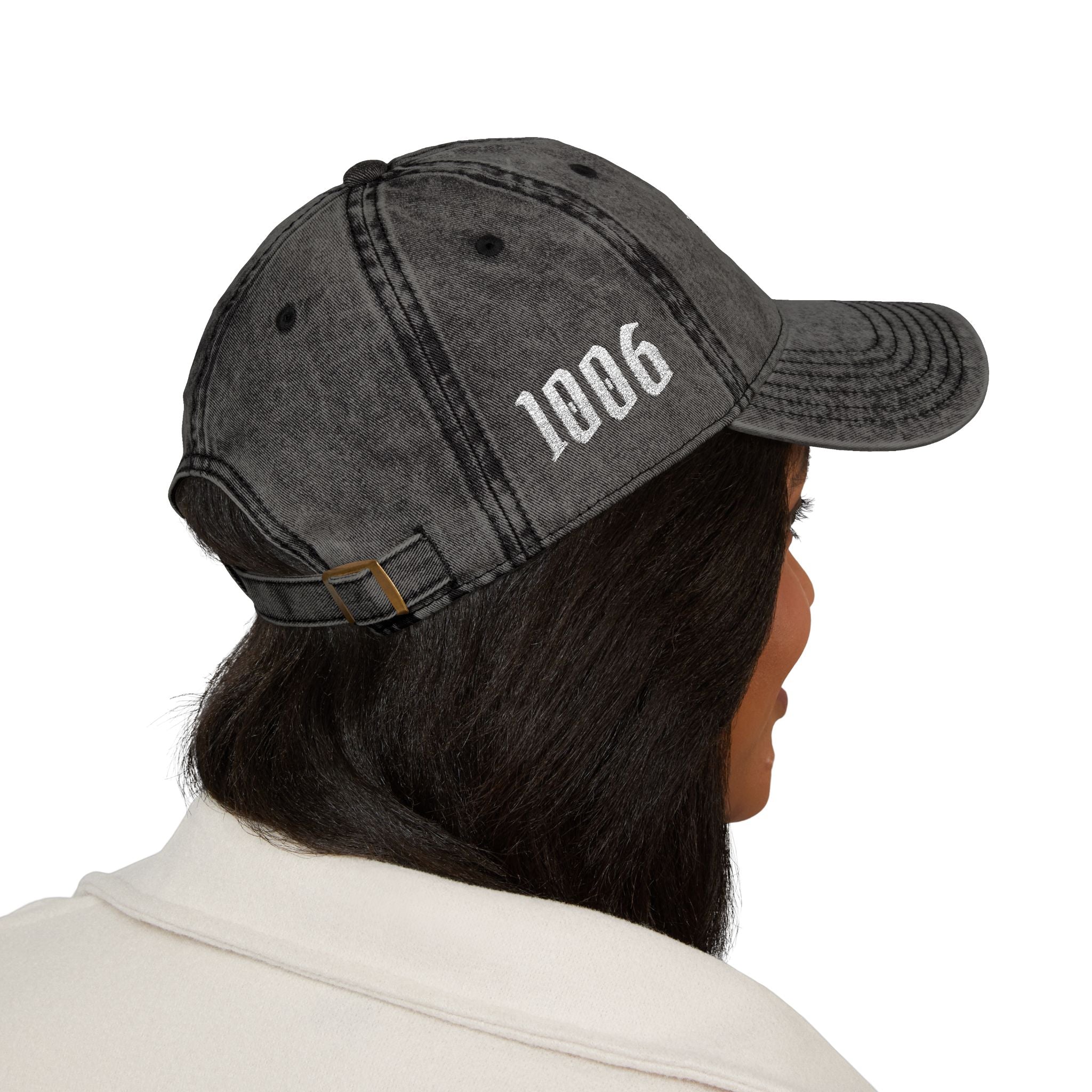 Vintage Embroidered Cap — 1% Low Battery Graphic