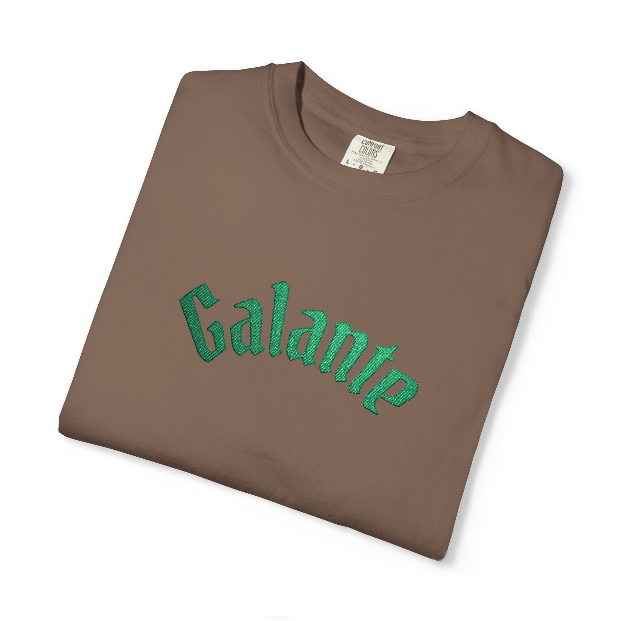 Galante Vintage-Style Tee — White T-Shirt with Green Arch Logo