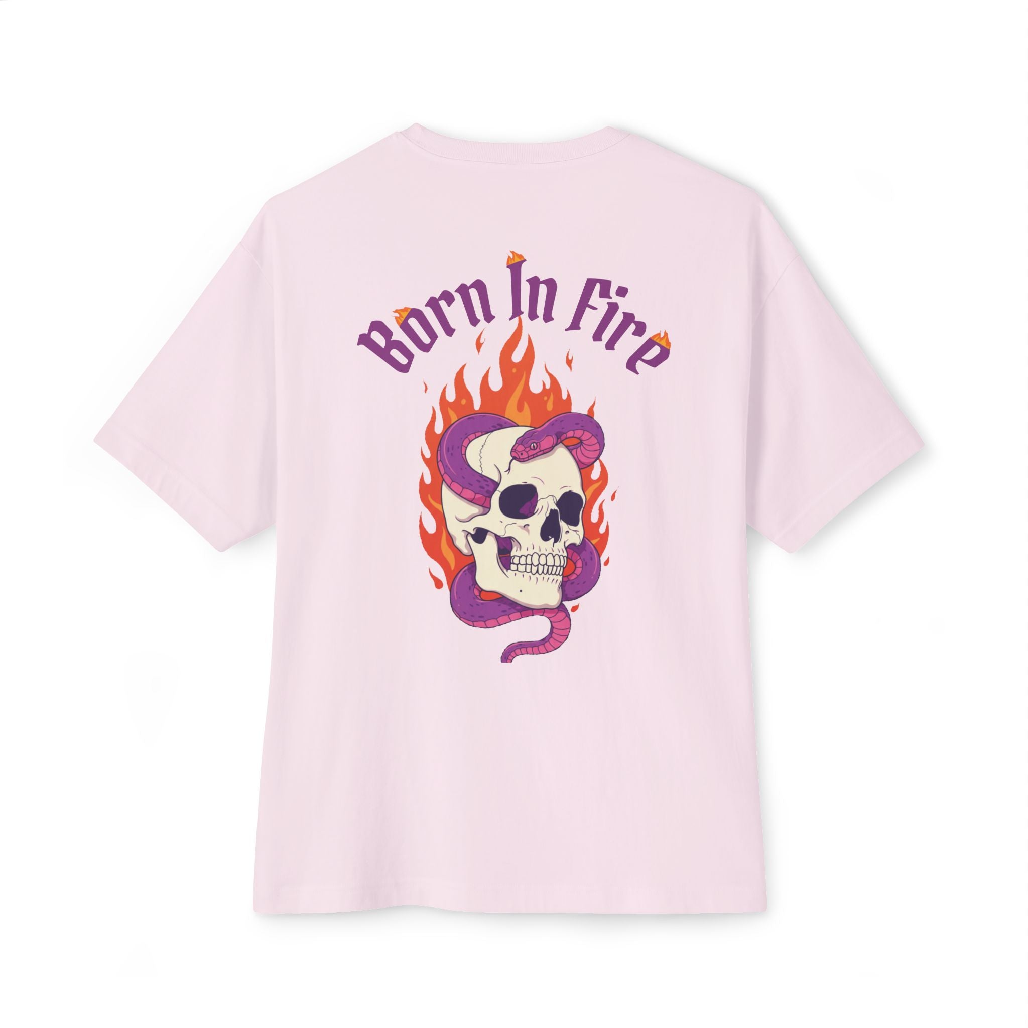 Born in Fire Skull Tee — Galante Graphic Oversized Boxy T‑Shirt