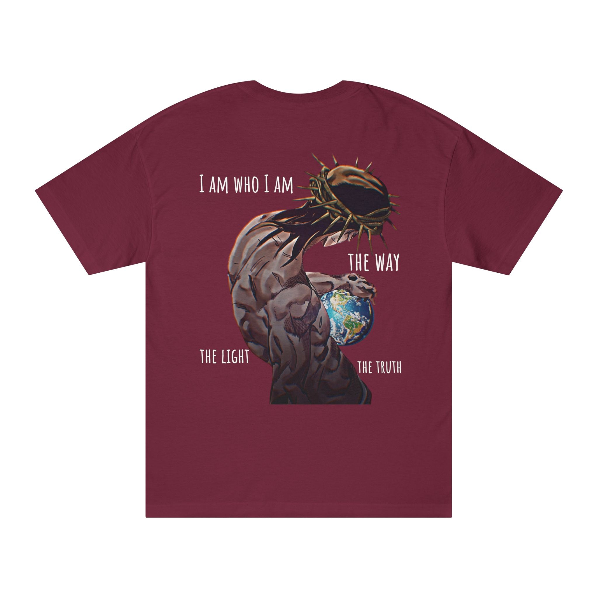 I Am Who I Am Jesus Holding Earth T-Shirt | Christian Faith Tee