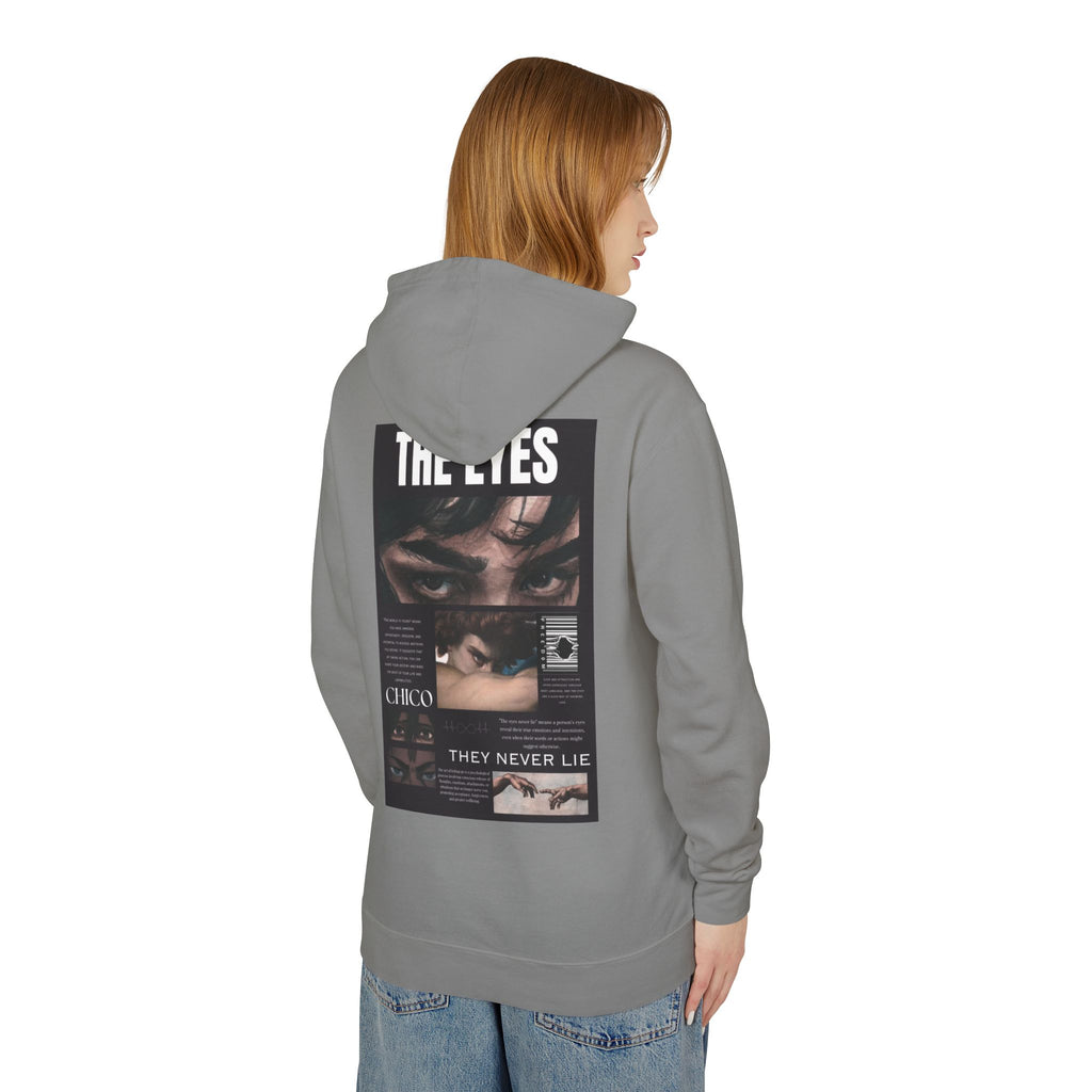 Hoodie — 'The Eyes' Retro Photo Collage Graphic Hooded Sweatshirt