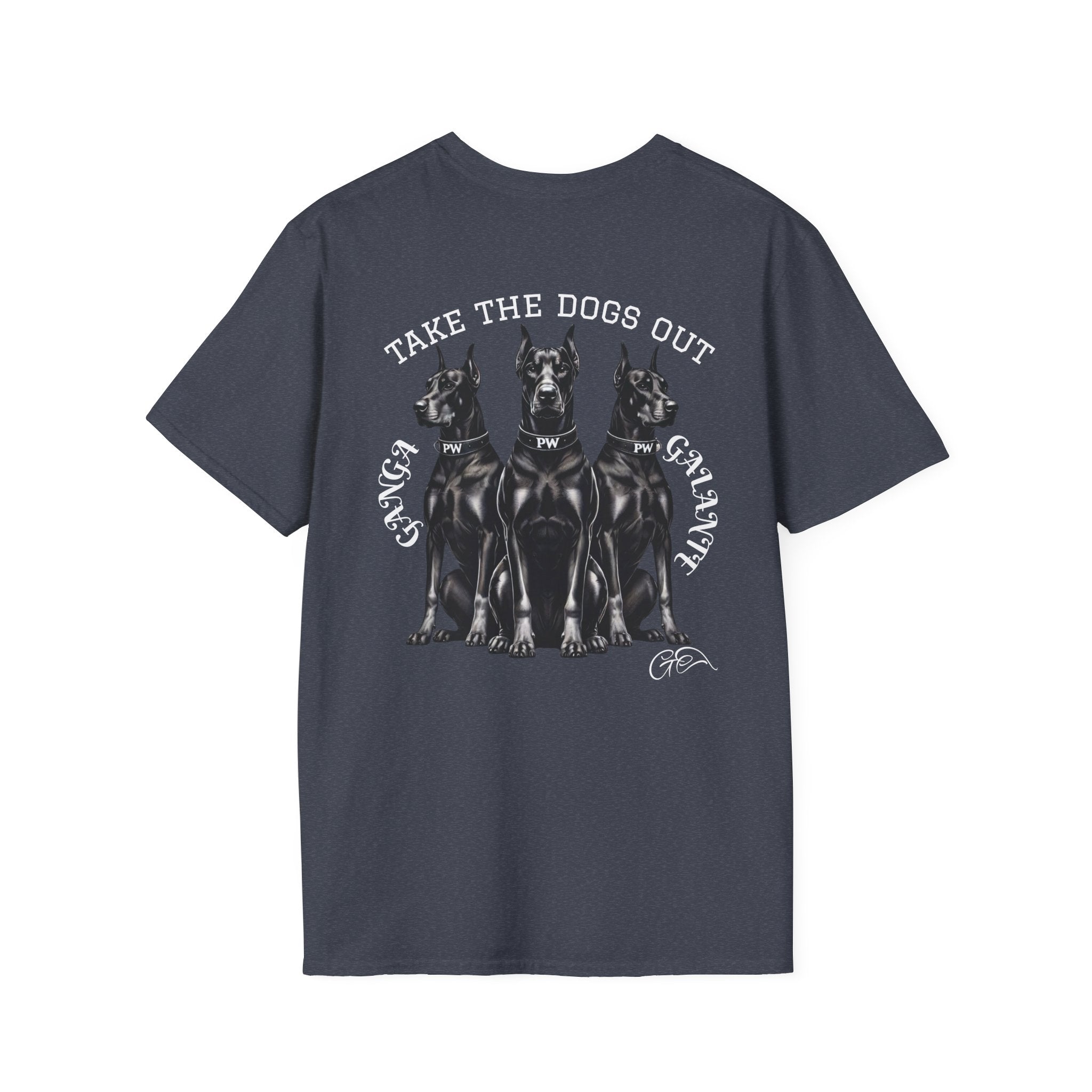 T-Shirt — "Take The Dogs Out" Doberman Graphic Tee