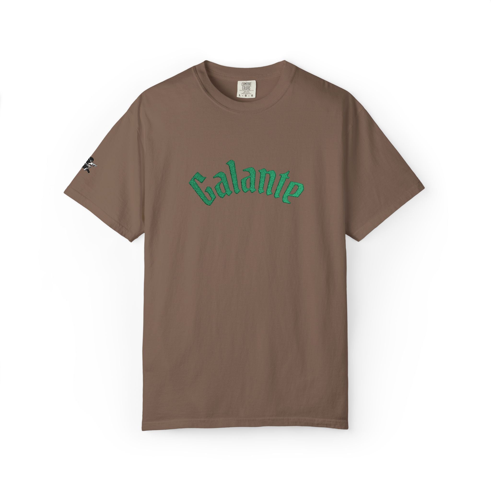 Galante Vintage-Style Tee — White T-Shirt with Green Arch Logo