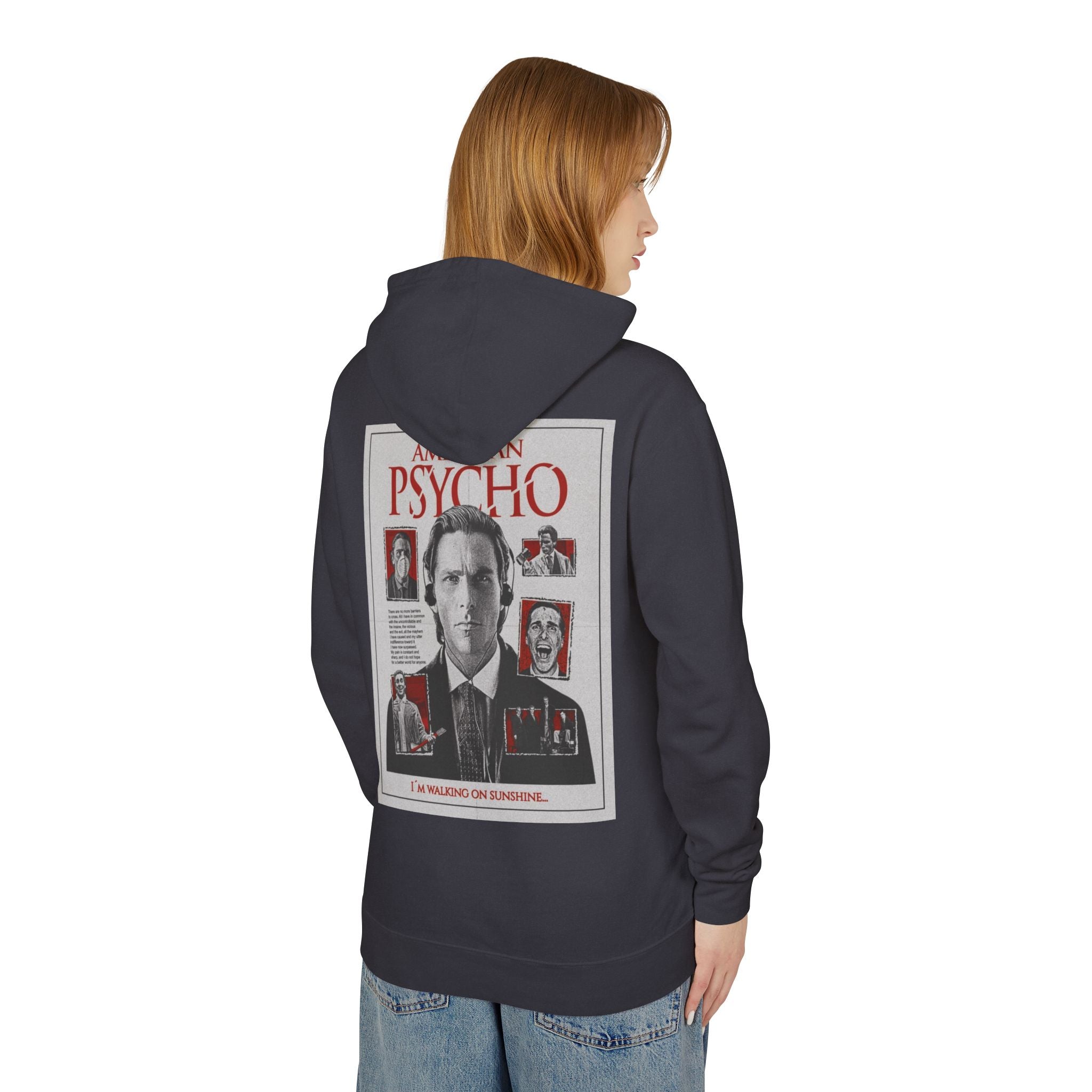 Psycho Movie Poster Hoodie — 'A Nice Psycho' Vintage Horror Graphic Sweatshirt